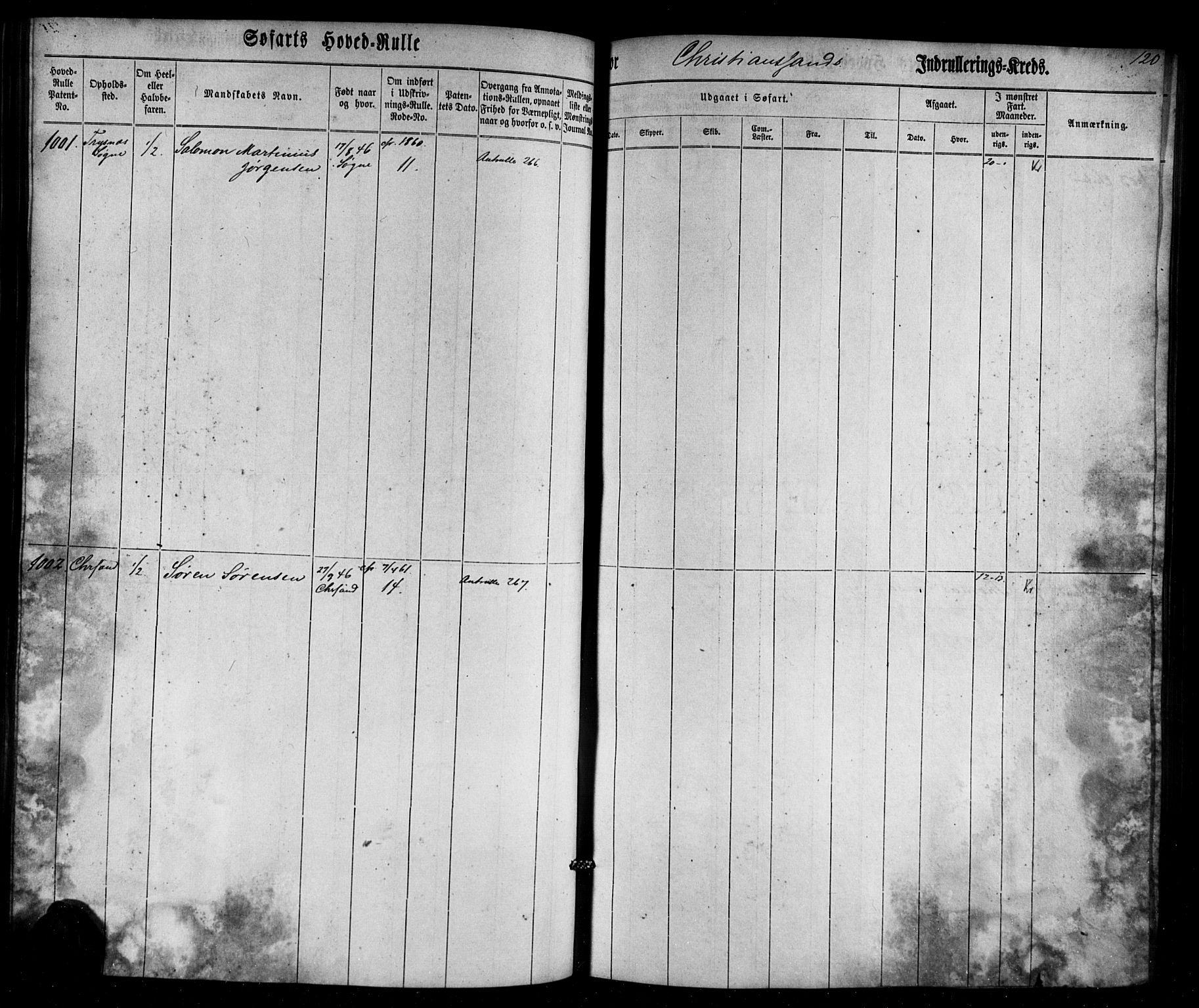 Kristiansand mønstringskrets, AV/SAK-2031-0015/F/Fb/L0023: Hovedrulle nr 767-1132, dublett, J-2, 1860-1870, p. 123