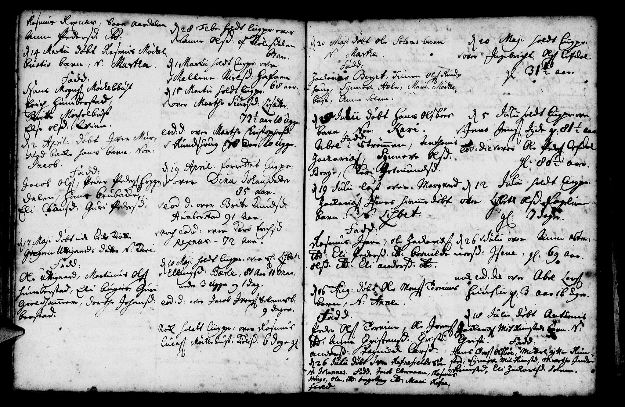 Davik sokneprestembete, AV/SAB-A-79701/H/Haa/Haaa/L0001: Parish register (official) no. A 1, 1710-1742, p. 56