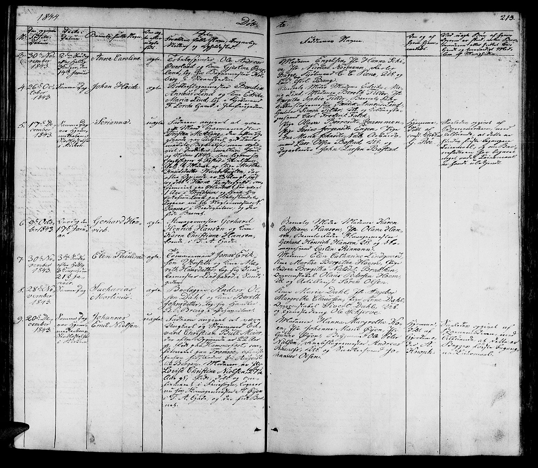 Ministerialprotokoller, klokkerbøker og fødselsregistre - Sør-Trøndelag, SAT/A-1456/602/L0136: Parish register (copy) no. 602C04, 1833-1845, p. 213