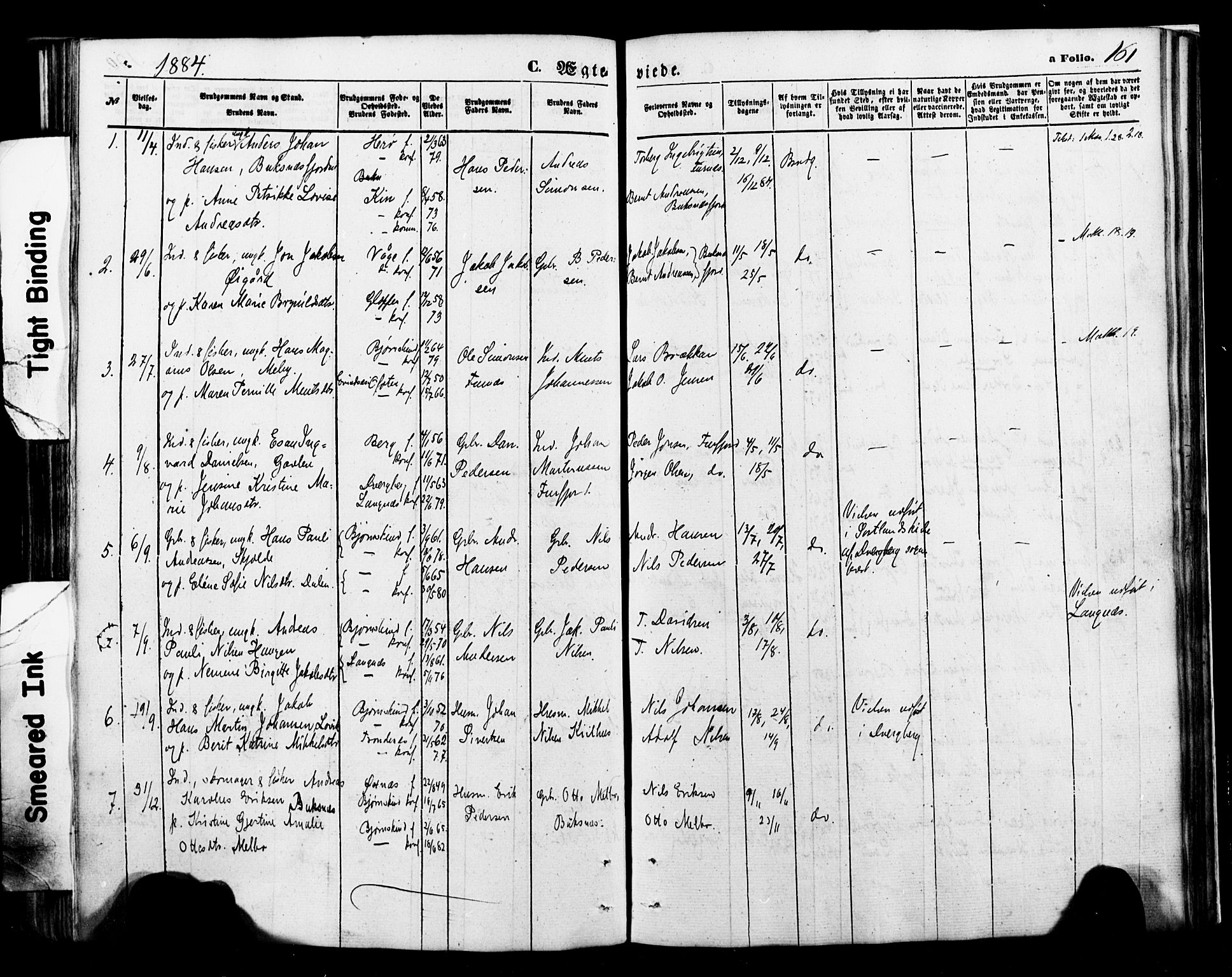 Ministerialprotokoller, klokkerbøker og fødselsregistre - Nordland, AV/SAT-A-1459/898/L1421: Parish register (official) no. 898A01, 1866-1886, p. 161