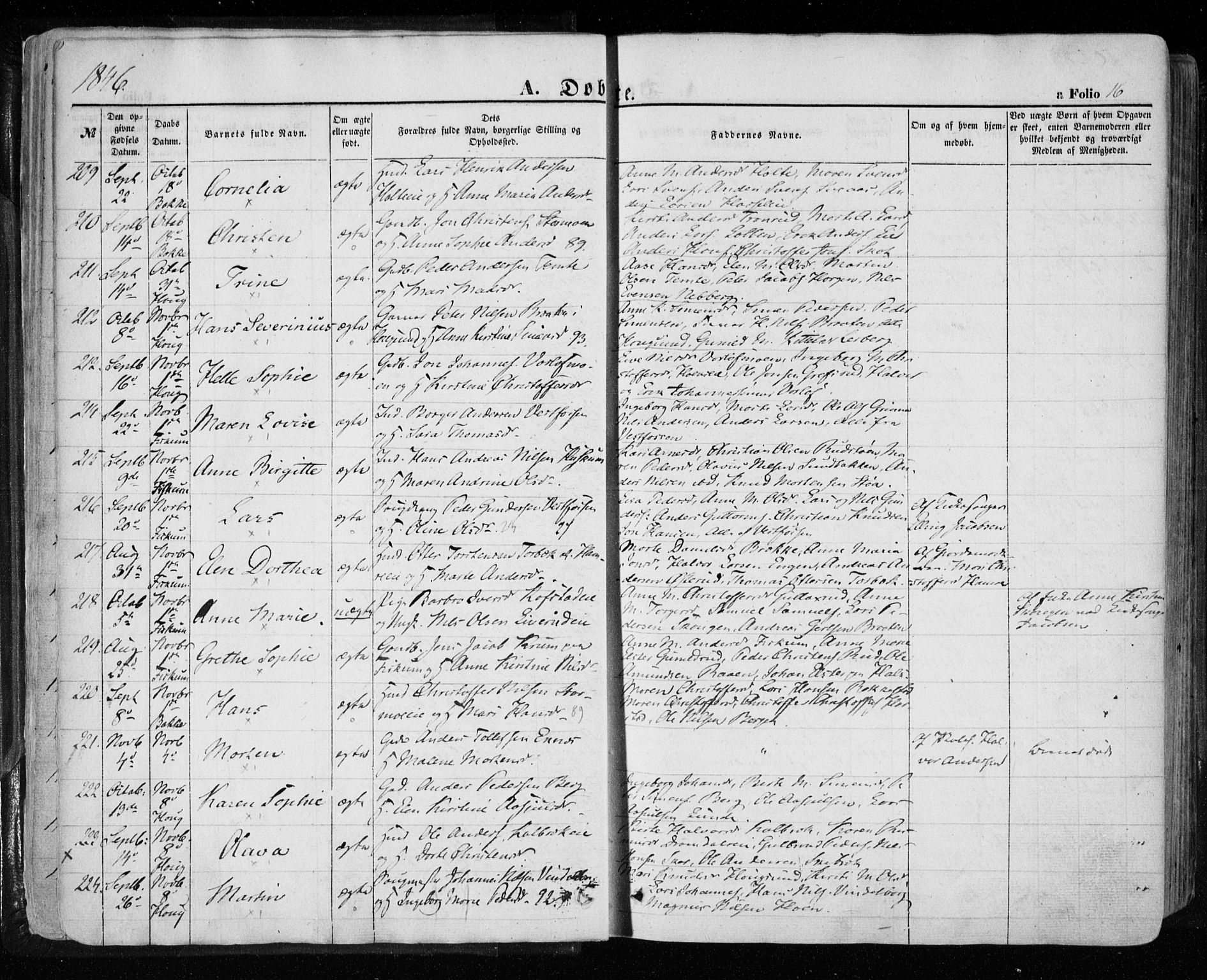 Eiker kirkebøker, AV/SAKO-A-4/F/Fa/L0014: Parish register (official) no. I 14, 1846-1854, p. 16