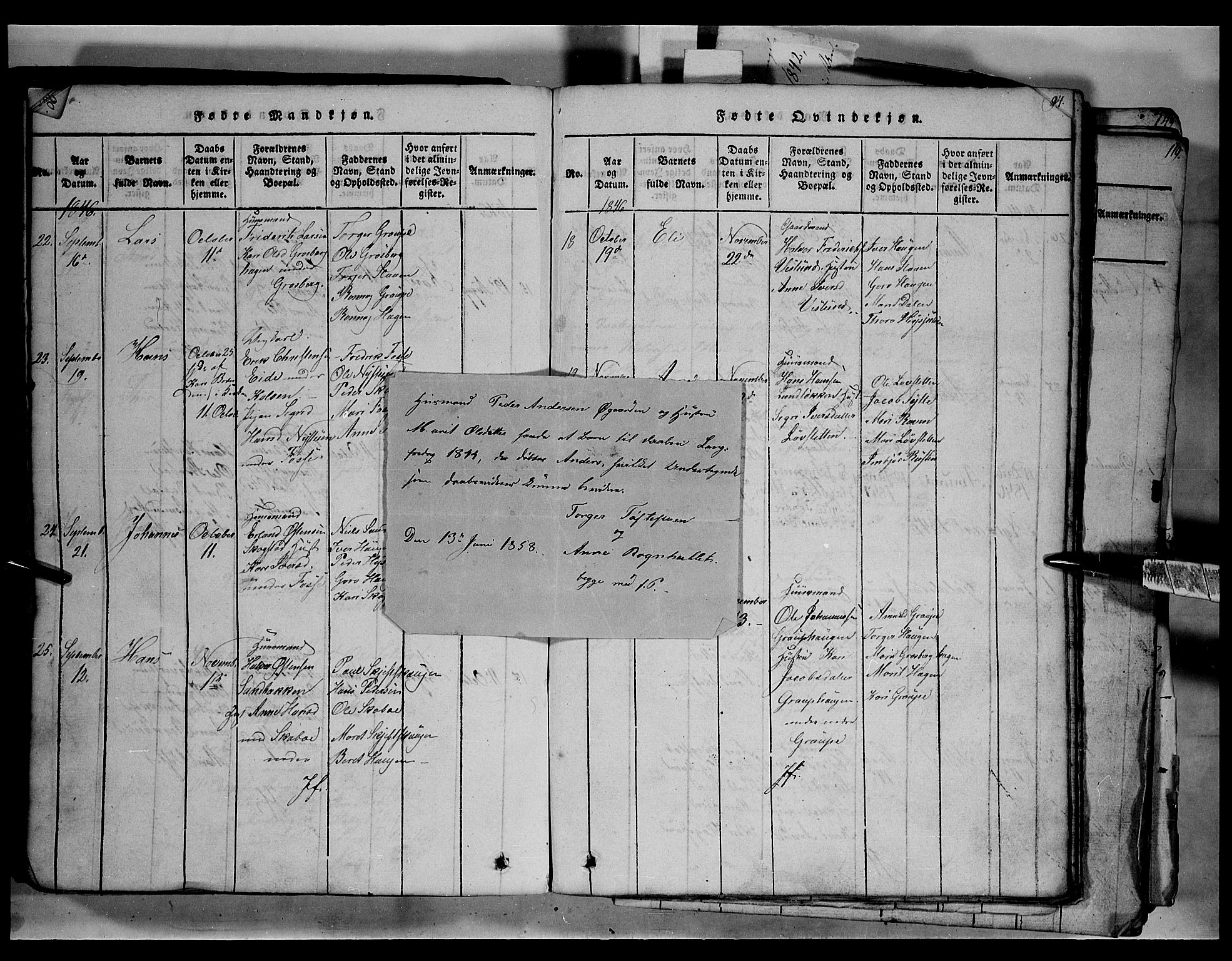 Fron prestekontor, AV/SAH-PREST-078/H/Ha/Hab/L0003: Parish register (copy) no. 3, 1816-1850, p. 91