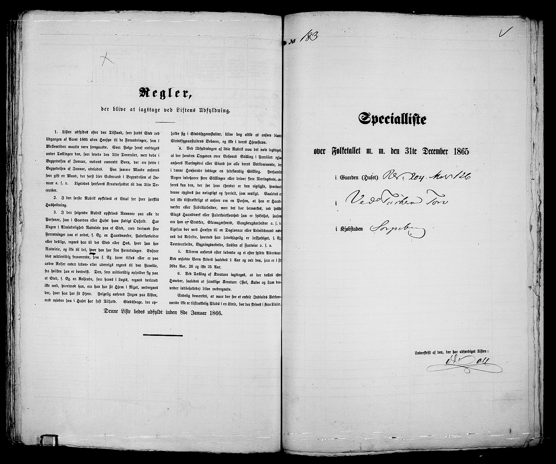 RA, 1865 census for Sarpsborg, 1865, p. 373