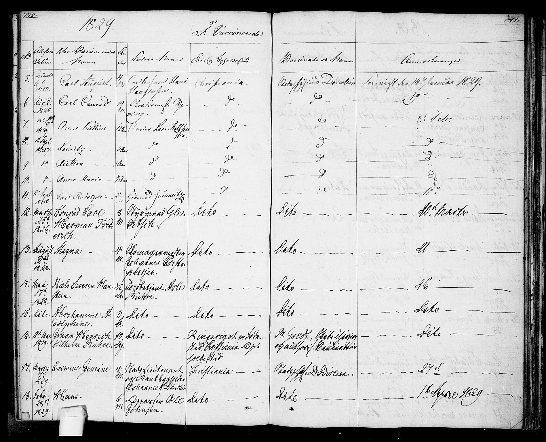 Oslo domkirke Kirkebøker, SAO/A-10752/F/Fa/L0022: Parish register (official) no. 22, 1824-1829, p. 770-771