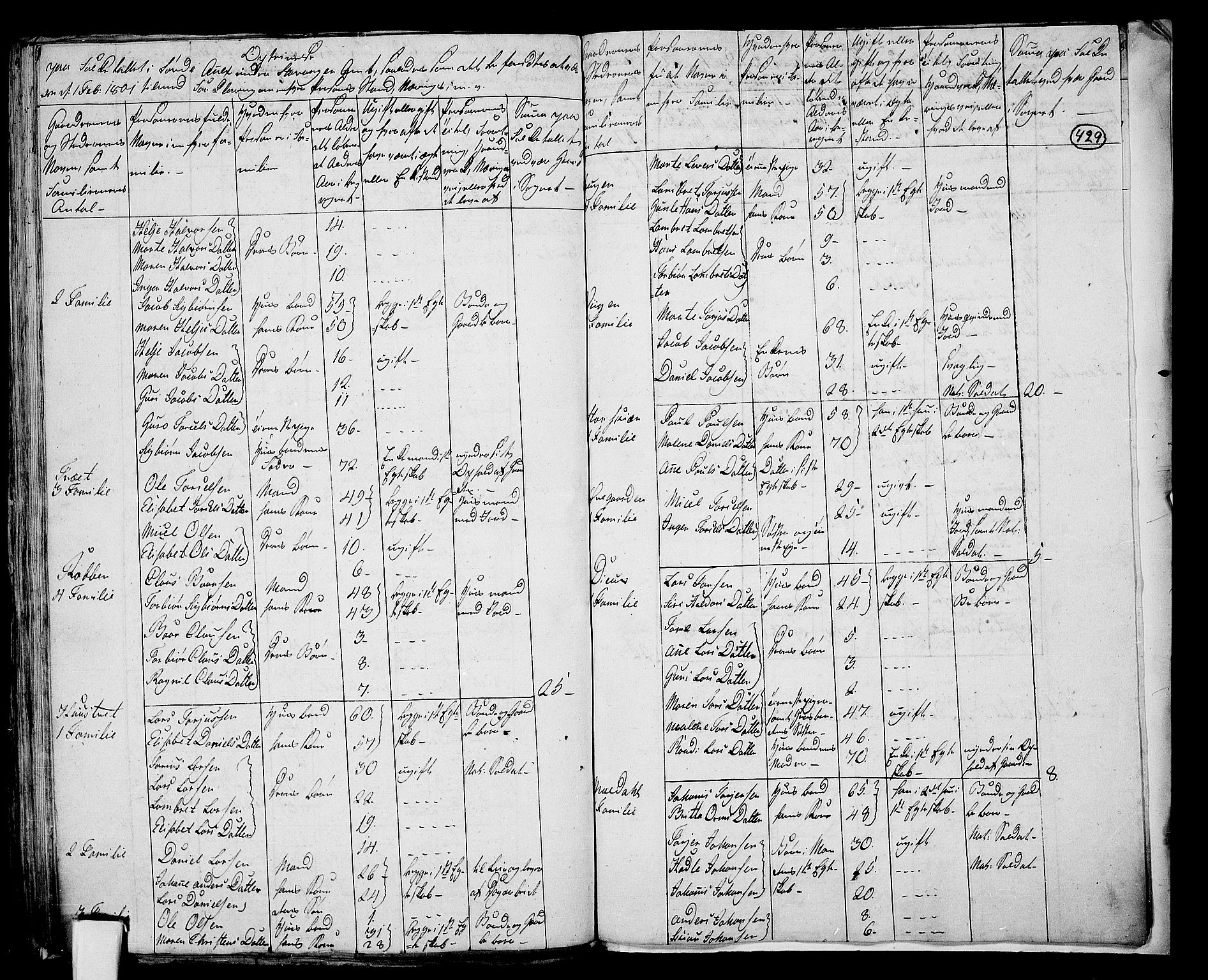 RA, 1801 census for 1134P Suldal, 1801, p. 428b-429a