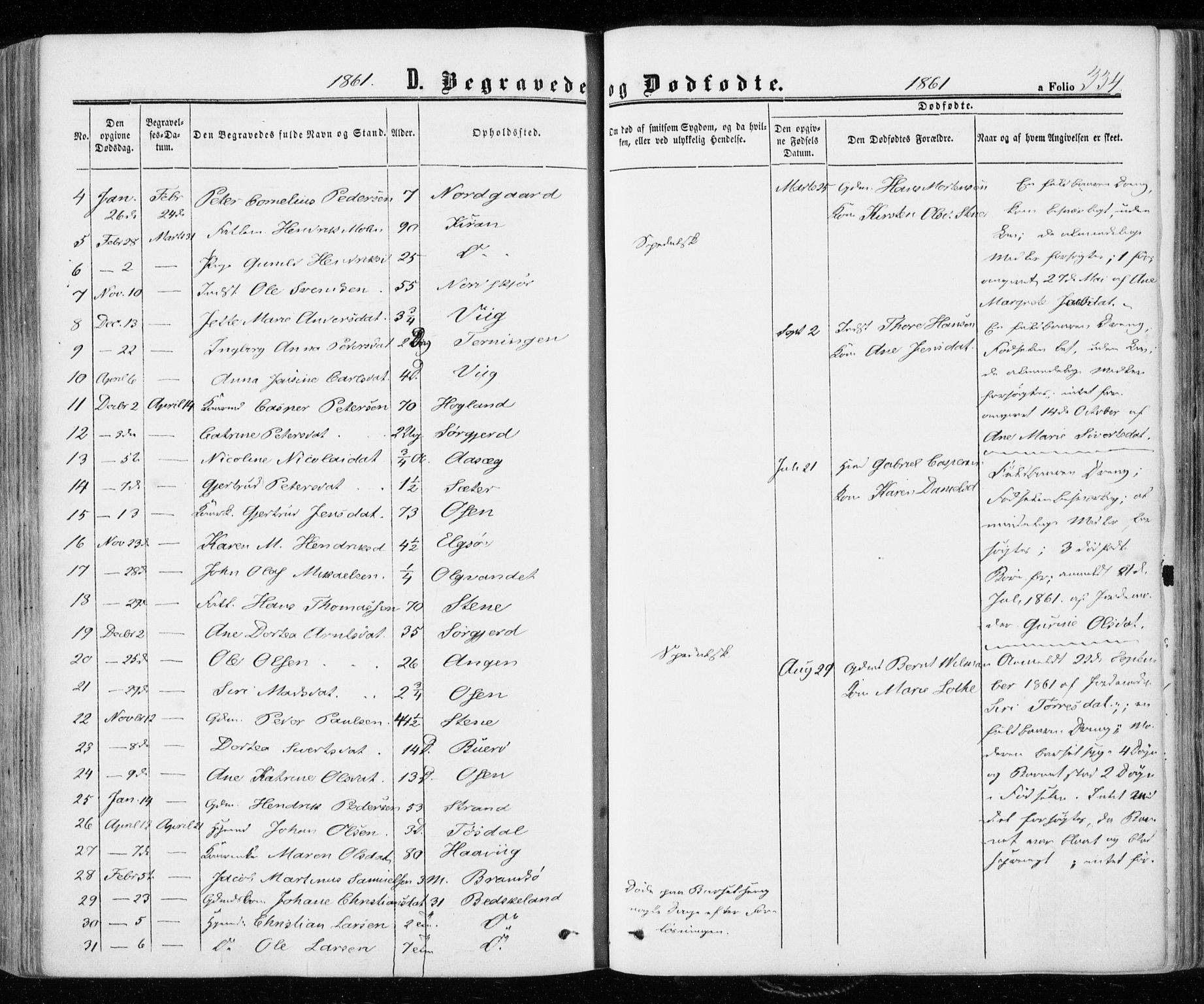 Ministerialprotokoller, klokkerbøker og fødselsregistre - Sør-Trøndelag, SAT/A-1456/657/L0705: Parish register (official) no. 657A06, 1858-1867, p. 334