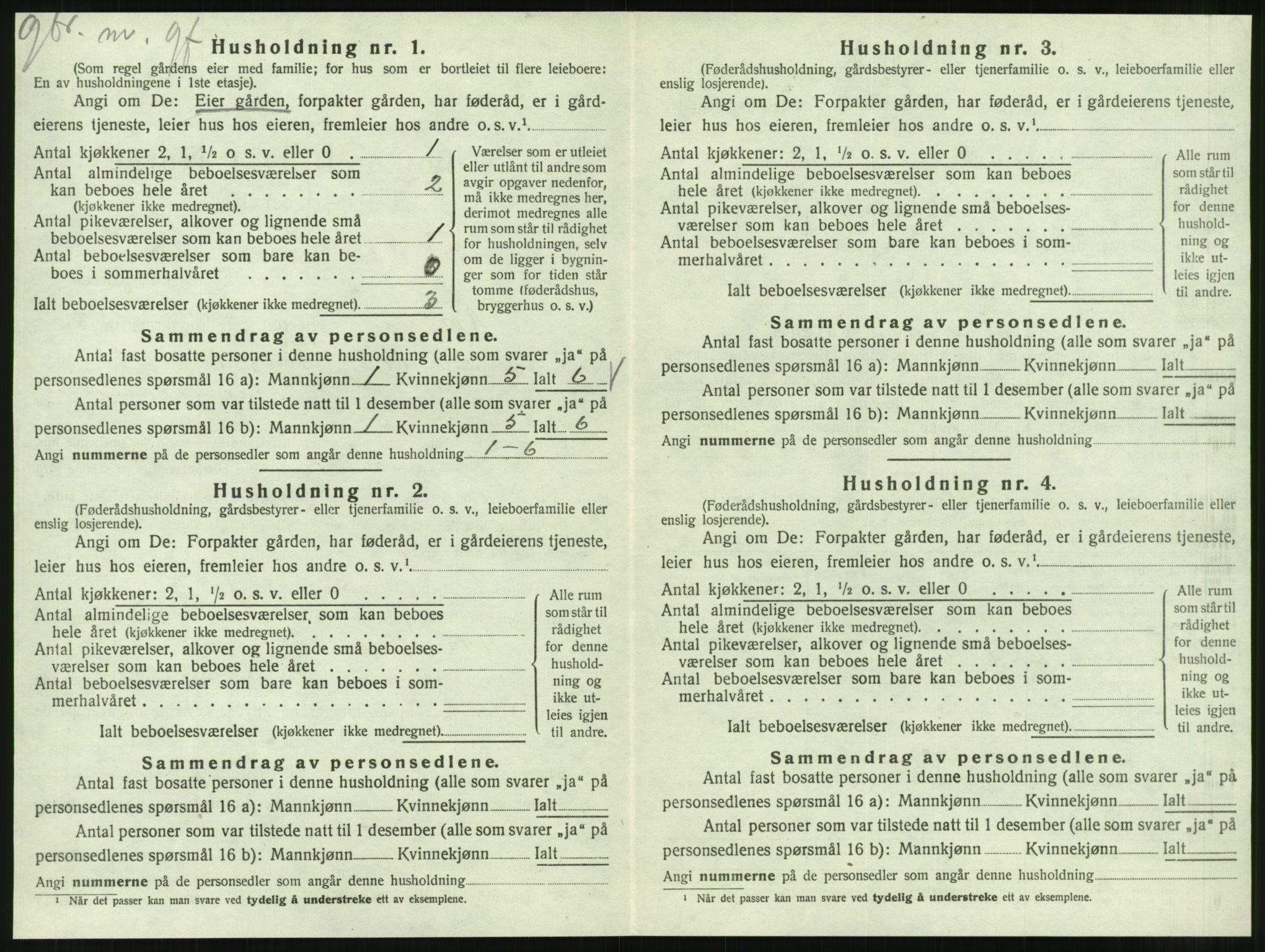 SAT, 1920 census for Korgen, 1920, p. 237