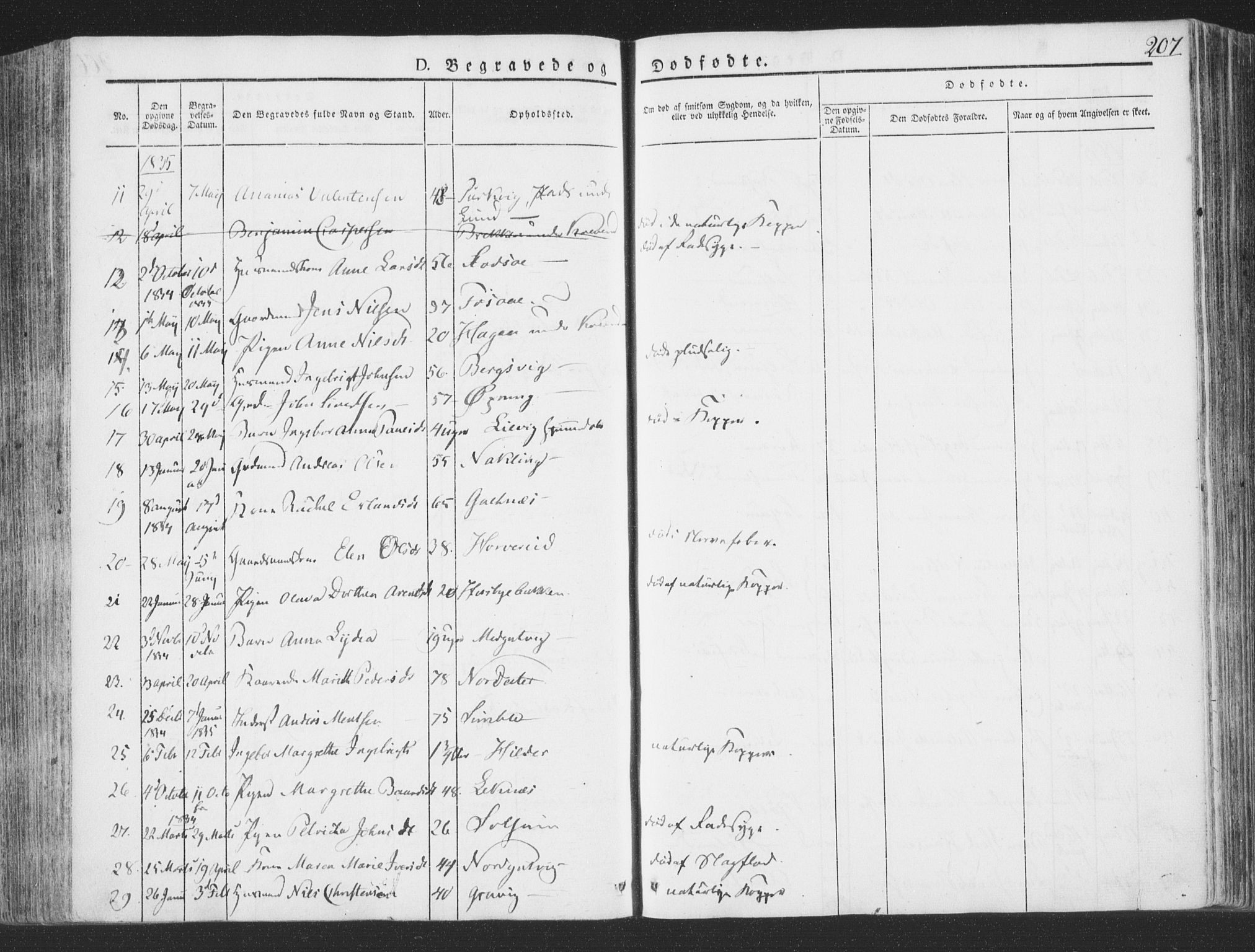 Ministerialprotokoller, klokkerbøker og fødselsregistre - Nord-Trøndelag, AV/SAT-A-1458/780/L0639: Parish register (official) no. 780A04, 1830-1844, p. 207