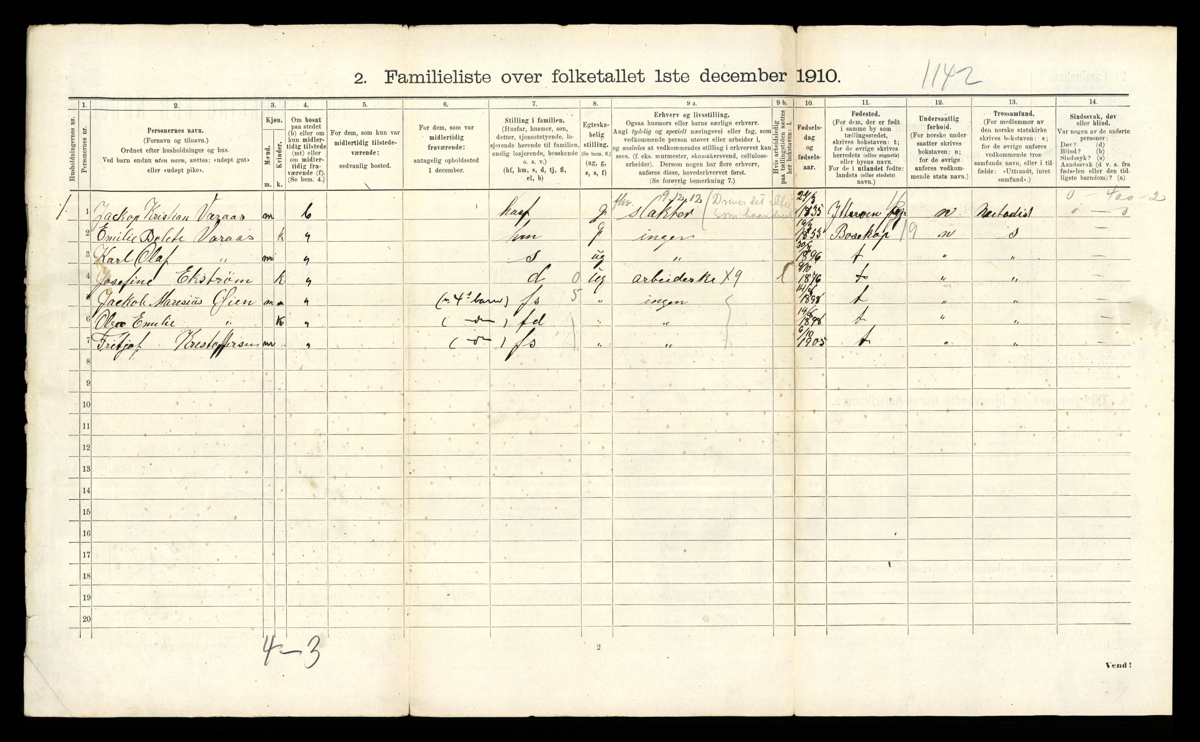 RA, 1910 census for Hammerfest, 1910, p. 793