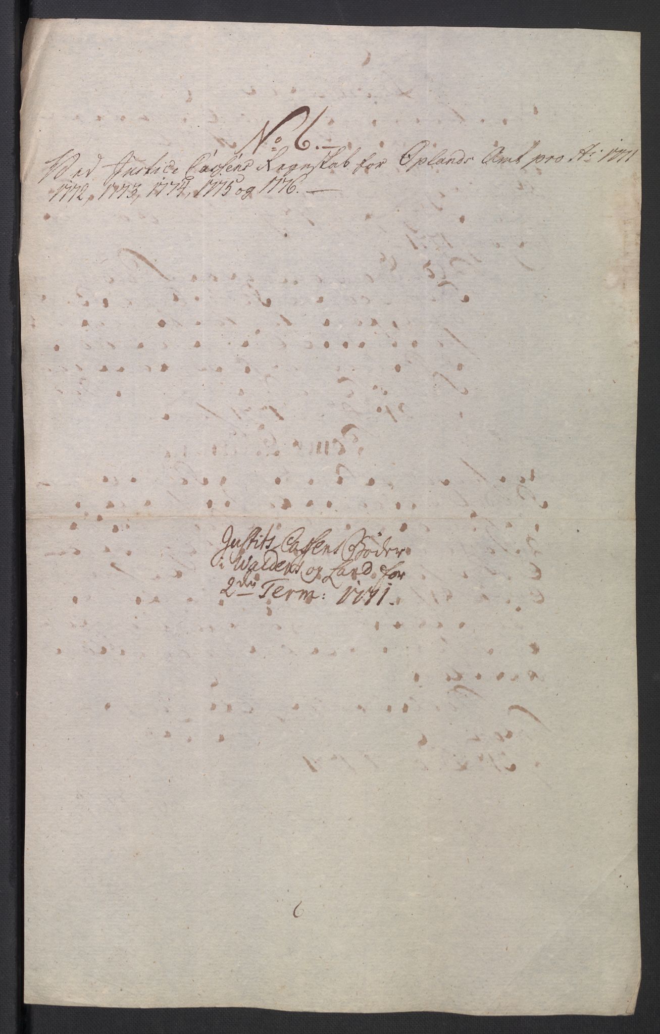 Rentekammeret inntil 1814, Reviderte regnskaper, Mindre regnskaper, AV/RA-EA-4068/Rb/L0014: Opplands amt, 1771-1779, p. 197