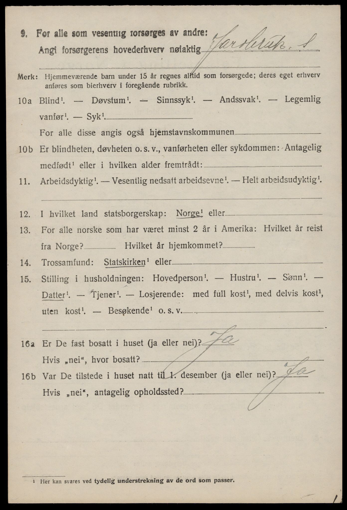 SAST, 1920 census for Mosterøy, 1920, p. 1911