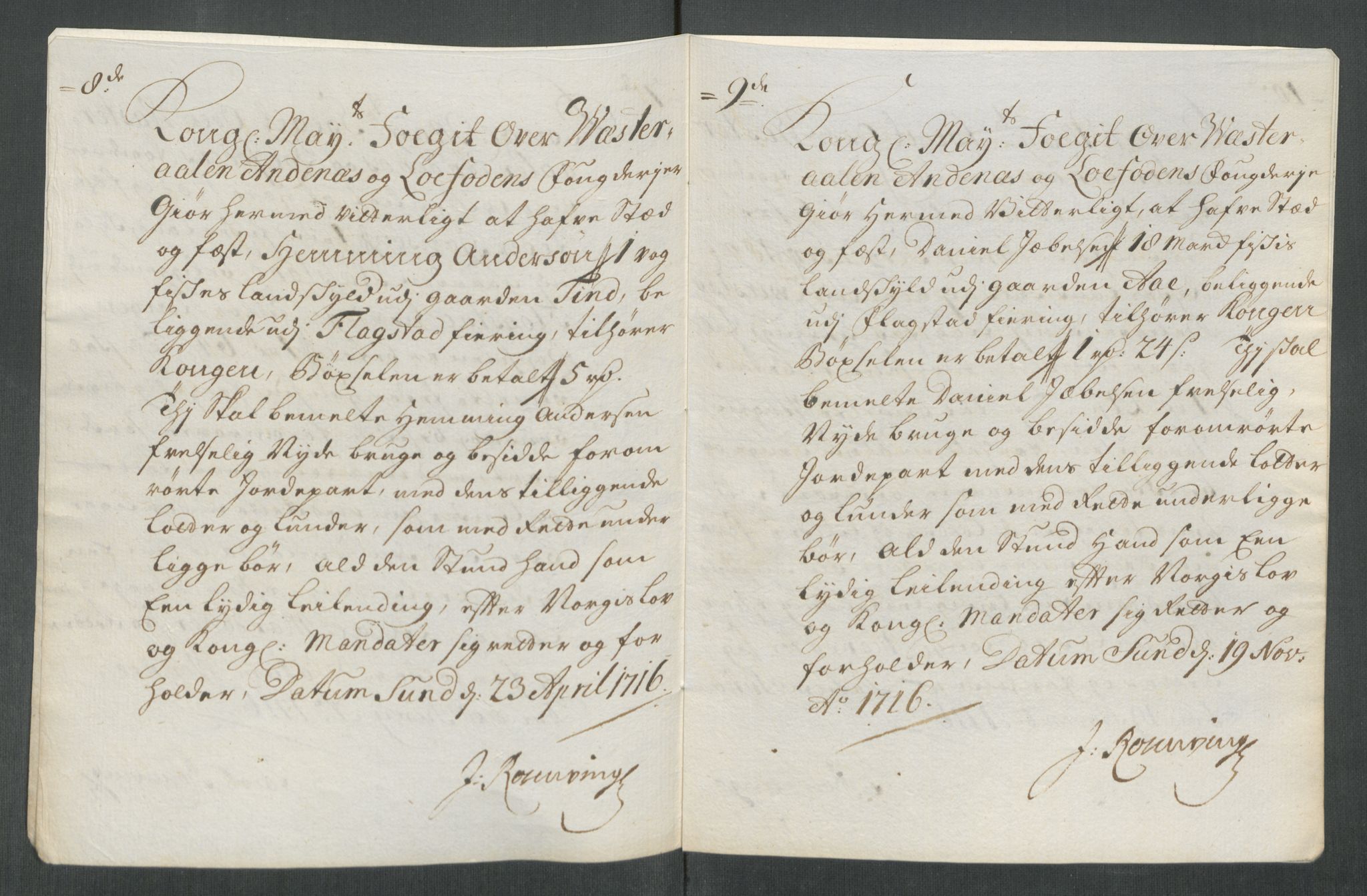 Rentekammeret inntil 1814, Reviderte regnskaper, Fogderegnskap, AV/RA-EA-4092/R67/L4682: Fogderegnskap Vesterålen, Andenes og Lofoten, 1716, p. 197