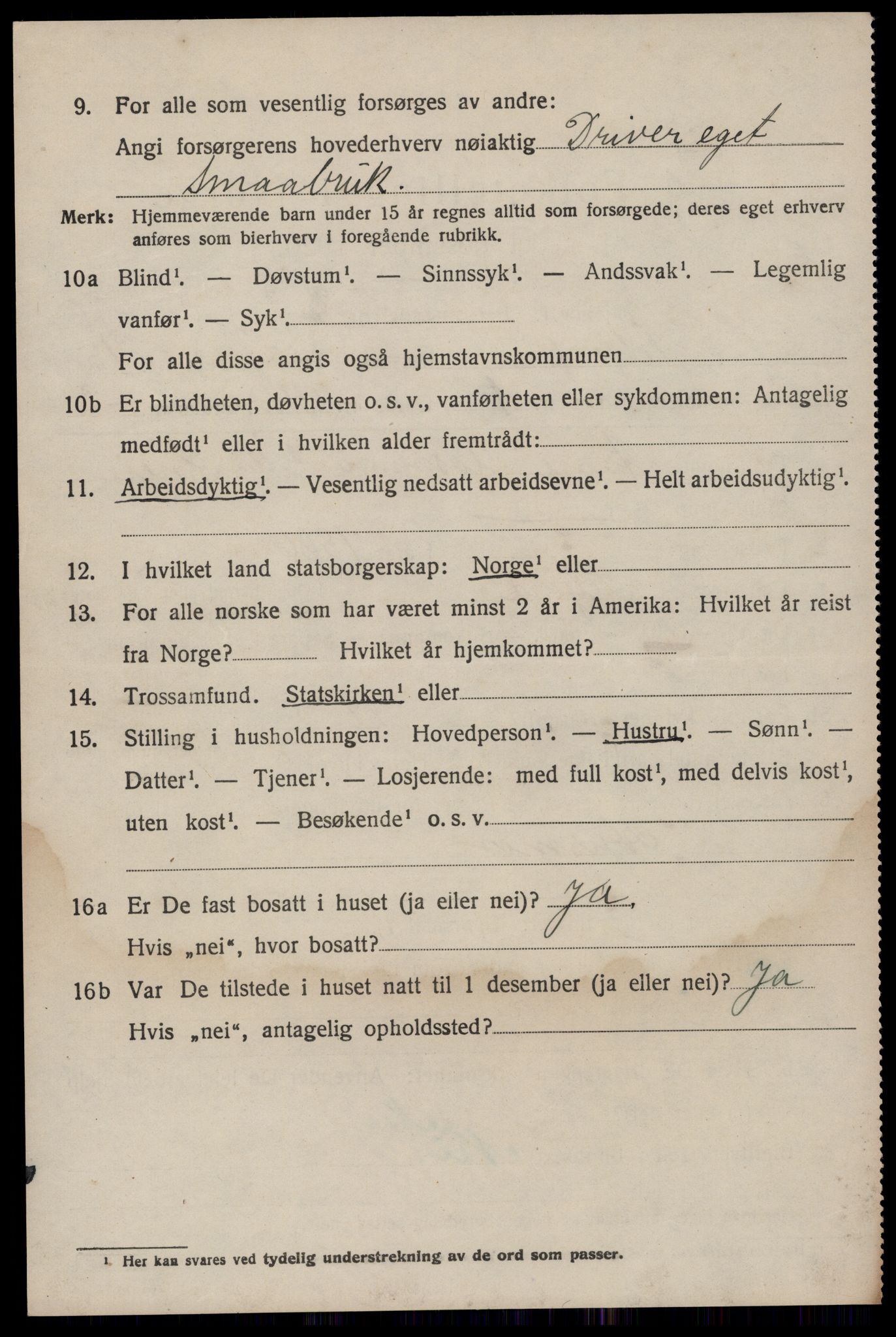 SAKO, 1920 census for Seljord, 1920, p. 6433