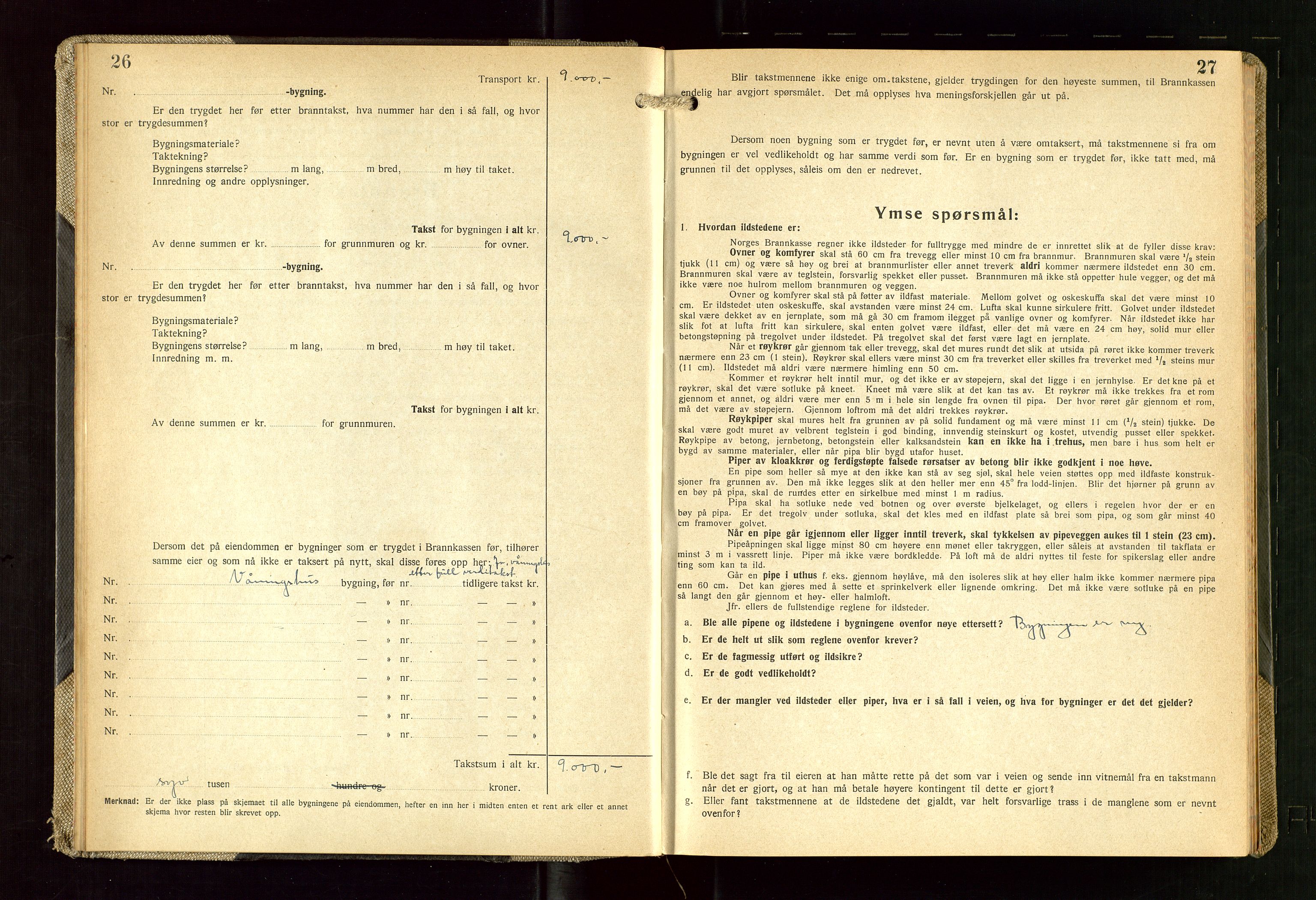 Skudenes lensmannskontor, AV/SAST-A-100444/Gob/L0003: "Brandtakstprotokoll", 1942-1954, p. 26-27