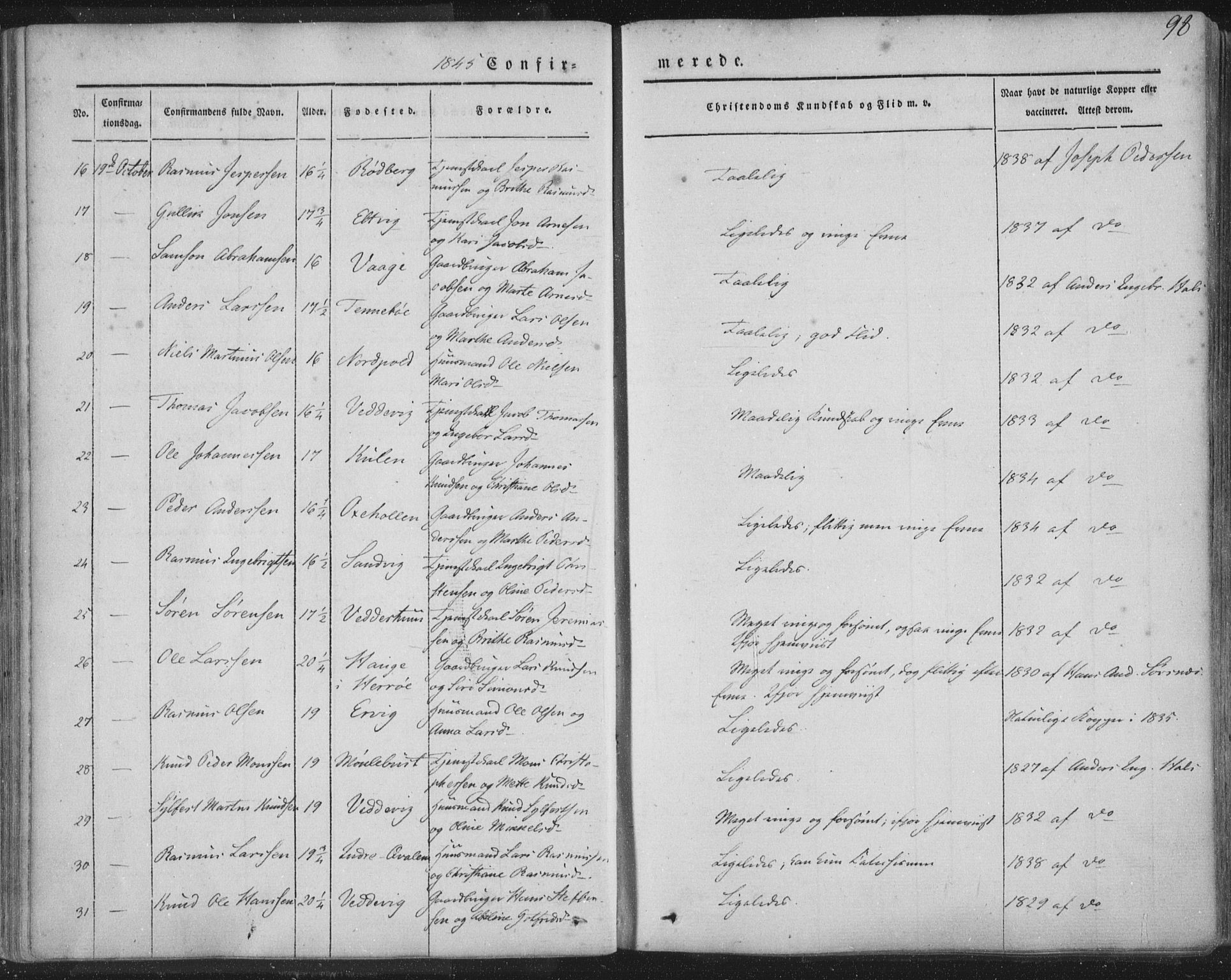 Selje sokneprestembete, AV/SAB-A-99938/H/Ha/Haa/Haaa: Parish register (official) no. A 10, 1844-1858, p. 98