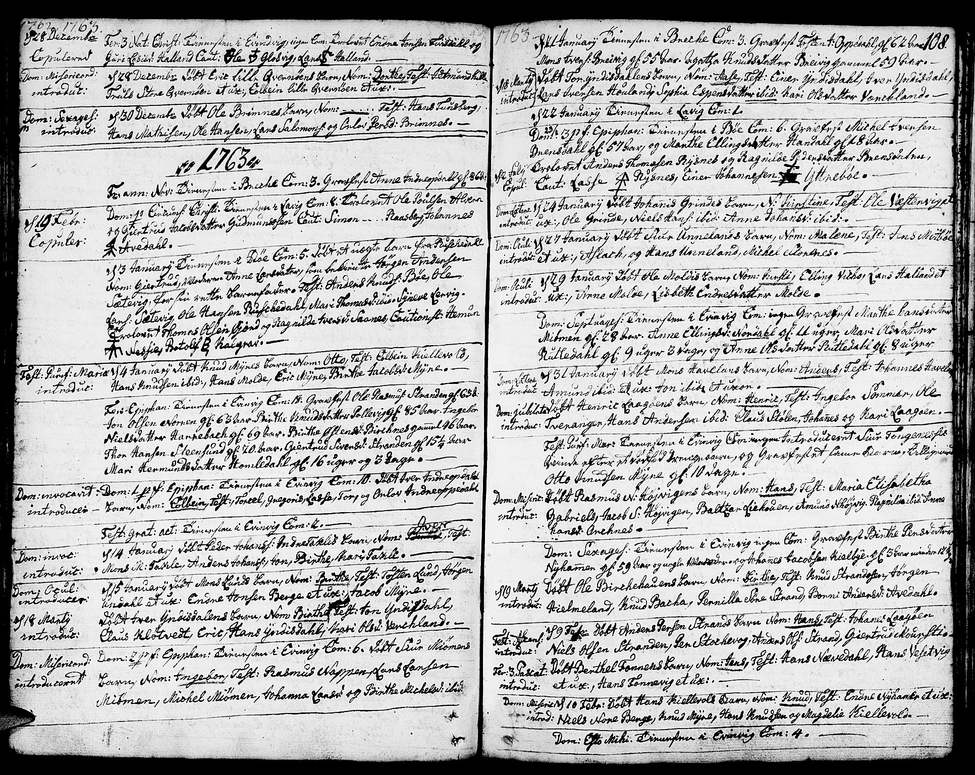 Gulen sokneprestembete, SAB/A-80201/H/Haa/Haaa/L0012: Parish register (official) no. A 12, 1749-1776, p. 108