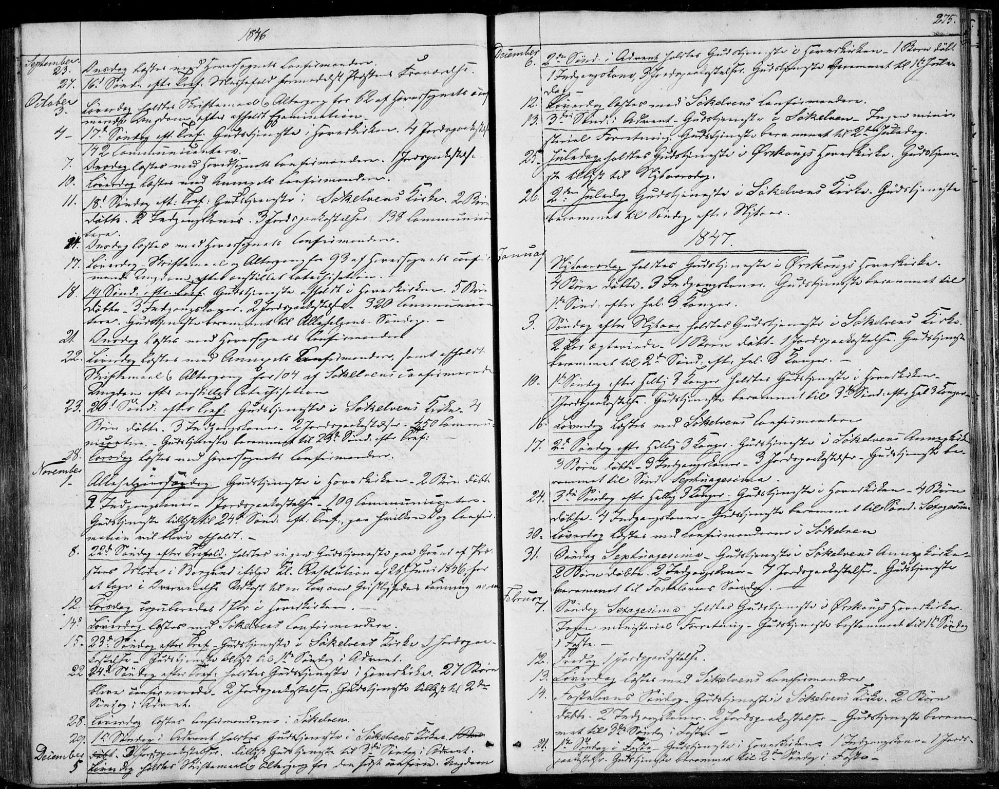 Ministerialprotokoller, klokkerbøker og fødselsregistre - Møre og Romsdal, SAT/A-1454/522/L0312: Parish register (official) no. 522A07, 1843-1851, p. 275