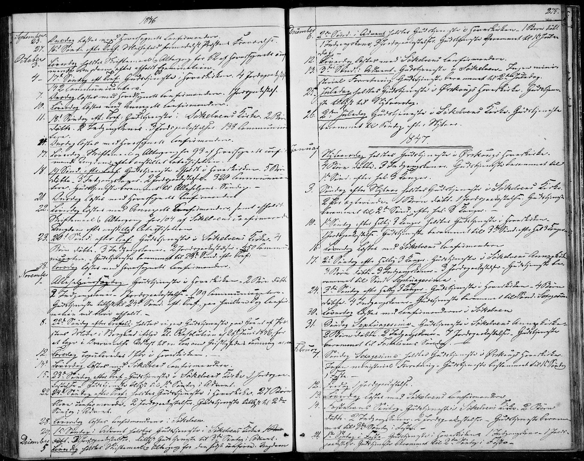 Ministerialprotokoller, klokkerbøker og fødselsregistre - Møre og Romsdal, AV/SAT-A-1454/522/L0312: Parish register (official) no. 522A07, 1843-1851, p. 275