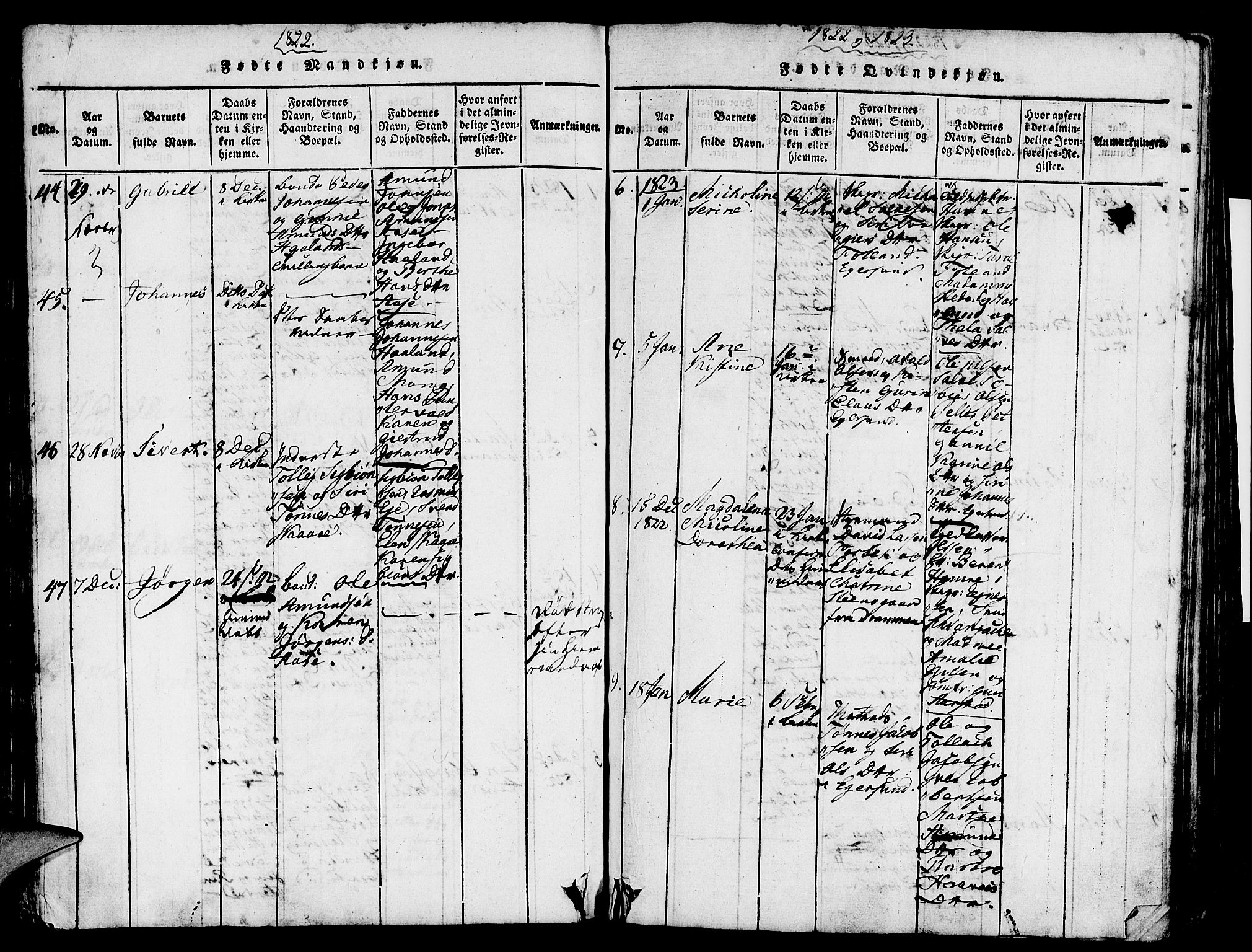 Eigersund sokneprestkontor, SAST/A-101807/S08/L0007: Parish register (official) no. A 7, 1815-1827