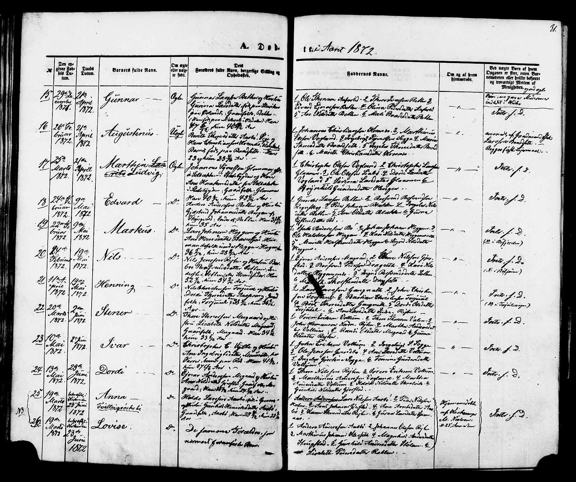 Ministerialprotokoller, klokkerbøker og fødselsregistre - Møre og Romsdal, AV/SAT-A-1454/576/L0884: Parish register (official) no. 576A02, 1865-1879, p. 31