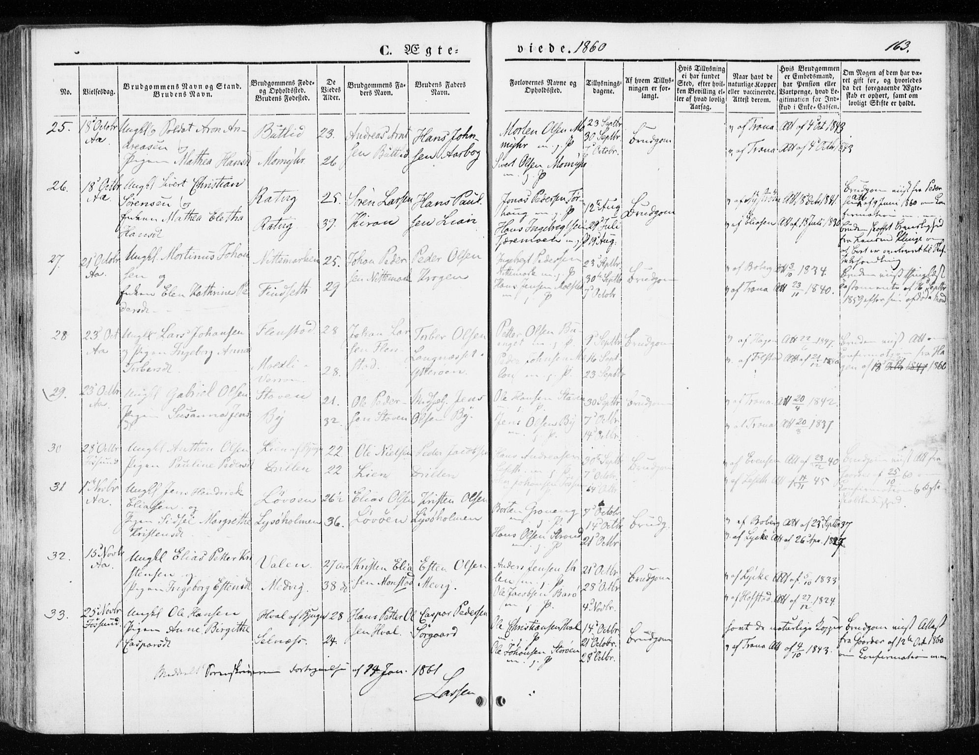 Ministerialprotokoller, klokkerbøker og fødselsregistre - Sør-Trøndelag, SAT/A-1456/655/L0677: Parish register (official) no. 655A06, 1847-1860, p. 163
