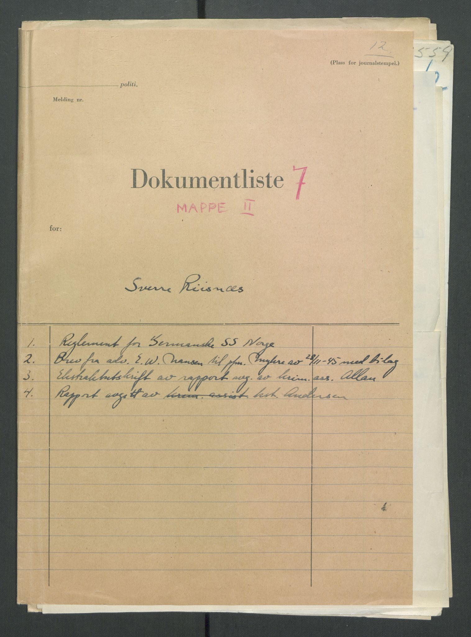 Landssvikarkivet, Oslo politikammer, RA/S-3138-01/D/Di/L0001: Anr. 1559, 1945-1947, p. 1167