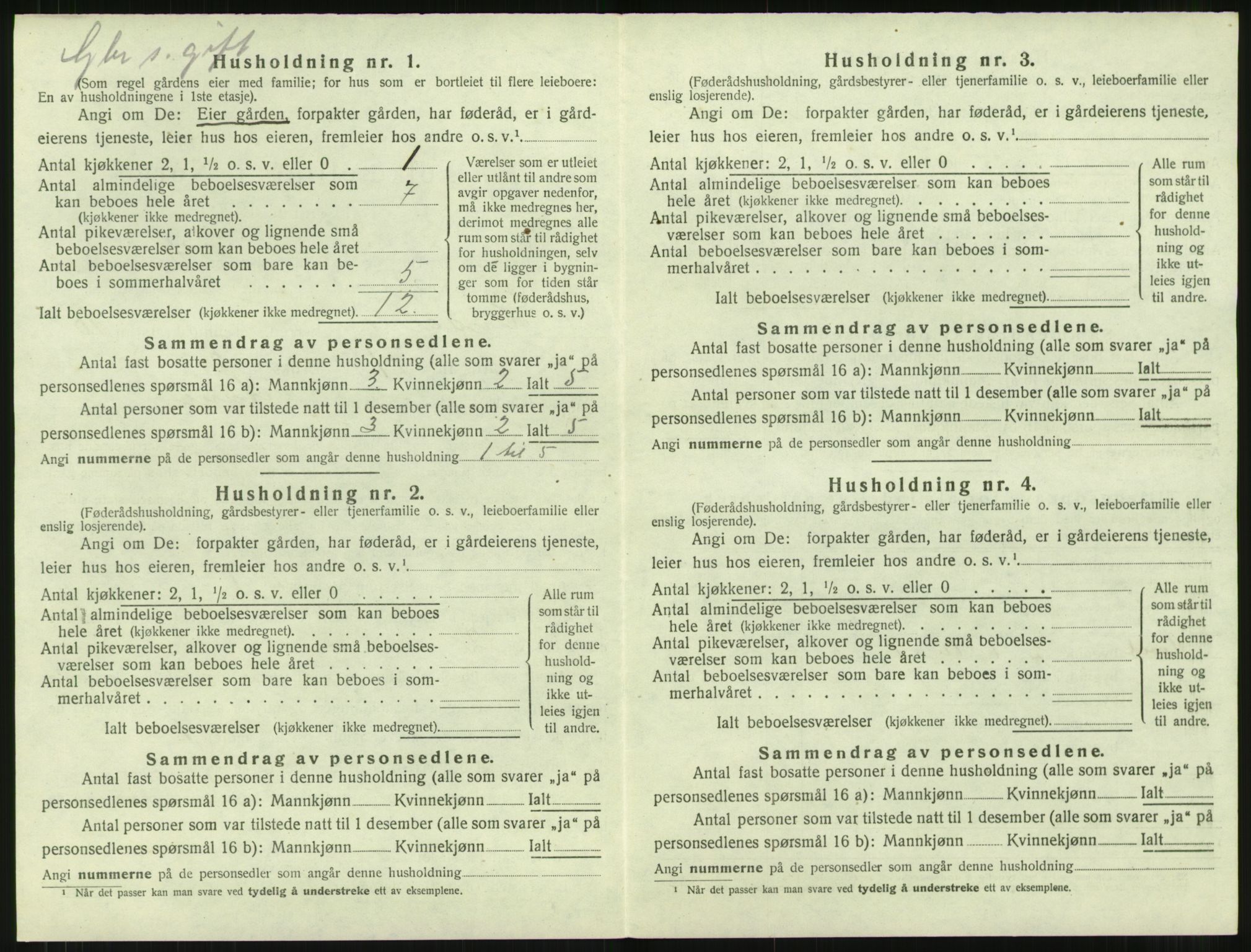 SAT, 1920 census for Rindal, 1920, p. 817