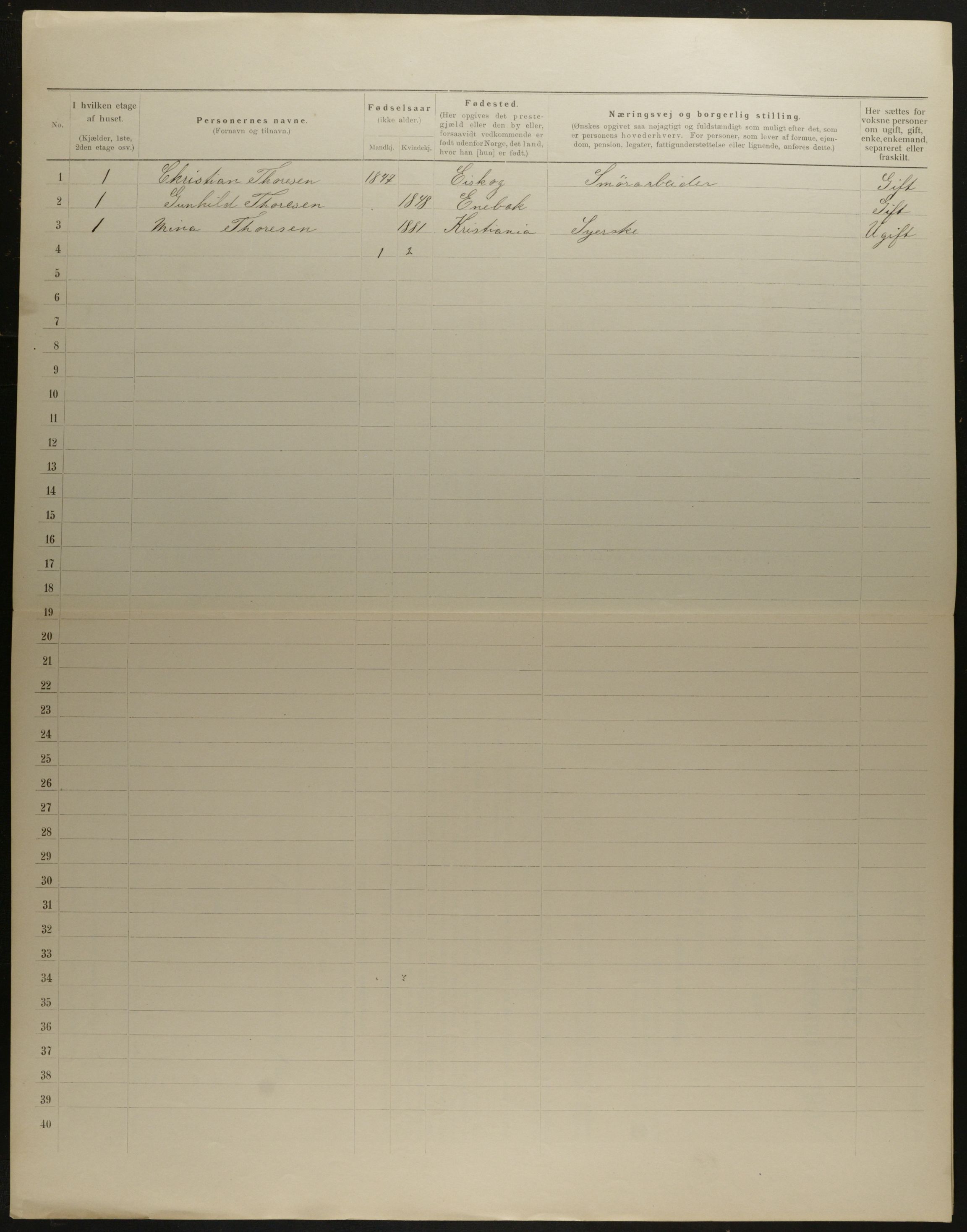 OBA, Municipal Census 1901 for Kristiania, 1901, p. 11430