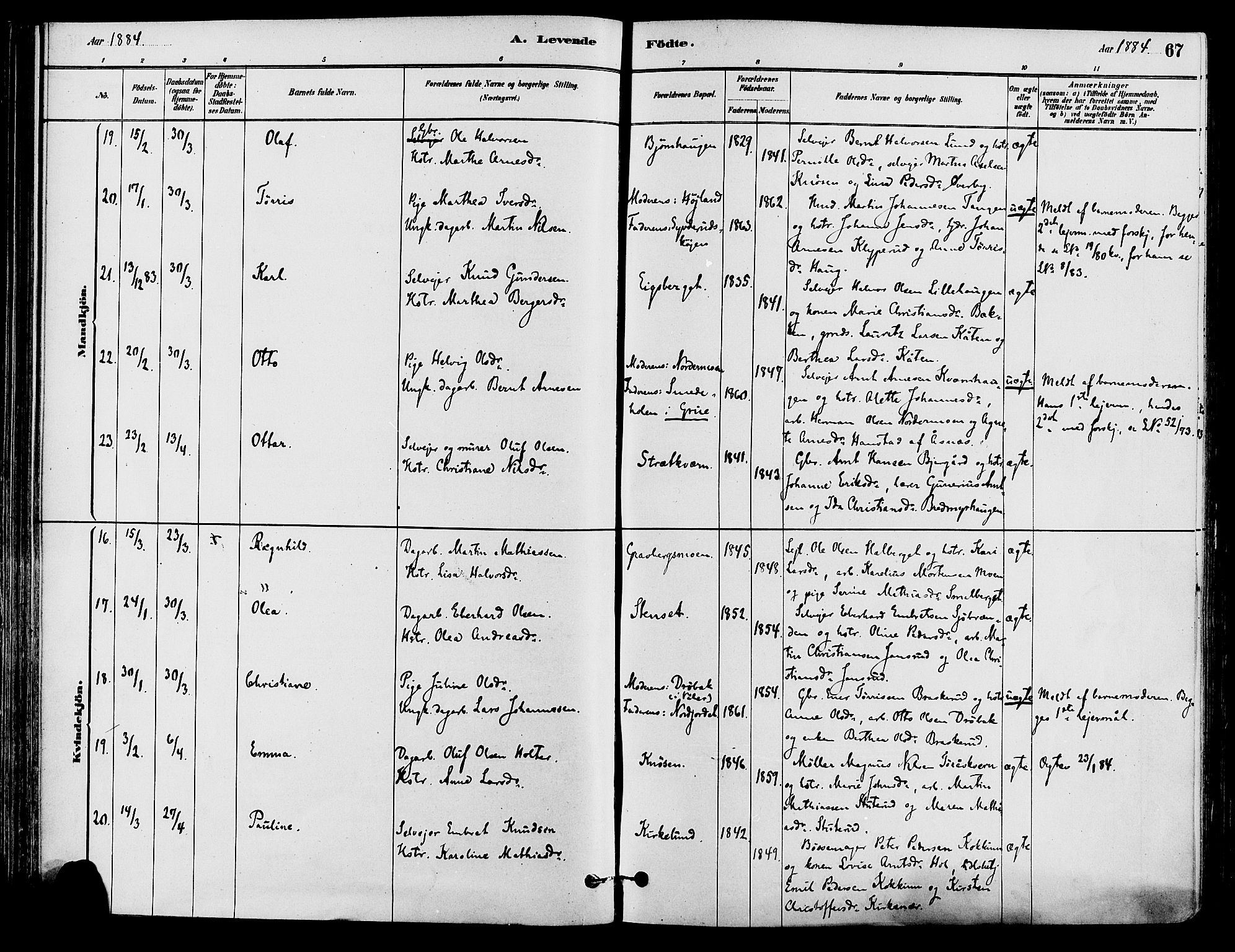 Våler prestekontor, Hedmark, SAH/PREST-040/H/Ha/Haa/L0002: Parish register (official) no. 3, 1879-1911, p. 67