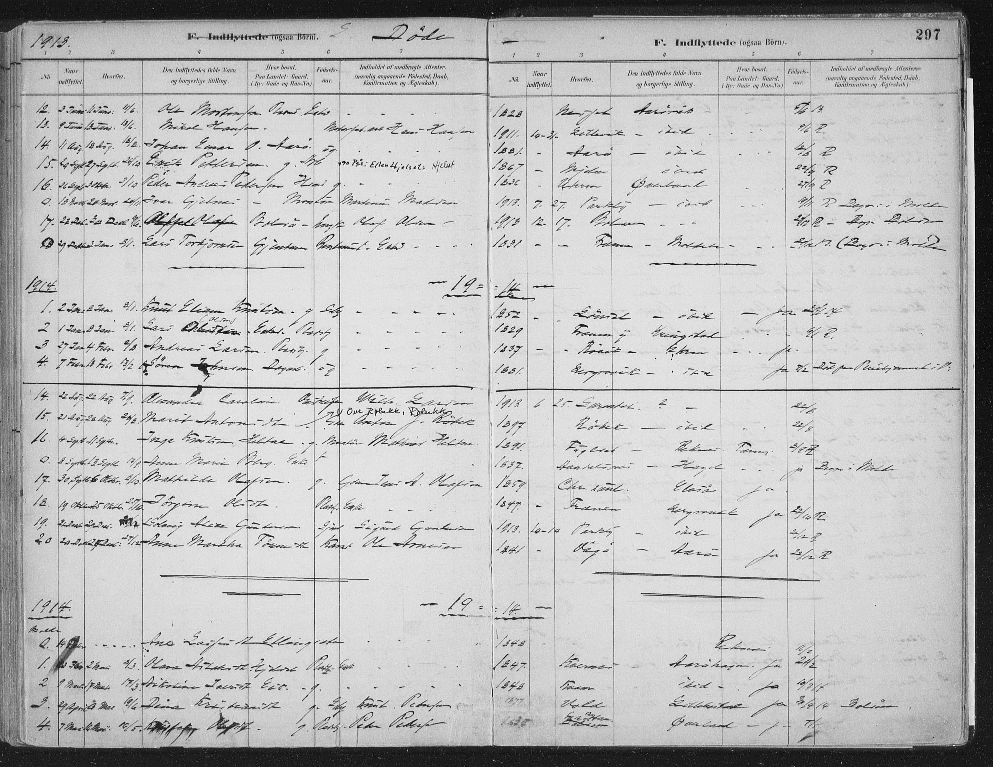Ministerialprotokoller, klokkerbøker og fødselsregistre - Møre og Romsdal, SAT/A-1454/555/L0658: Parish register (official) no. 555A09, 1887-1917, p. 297