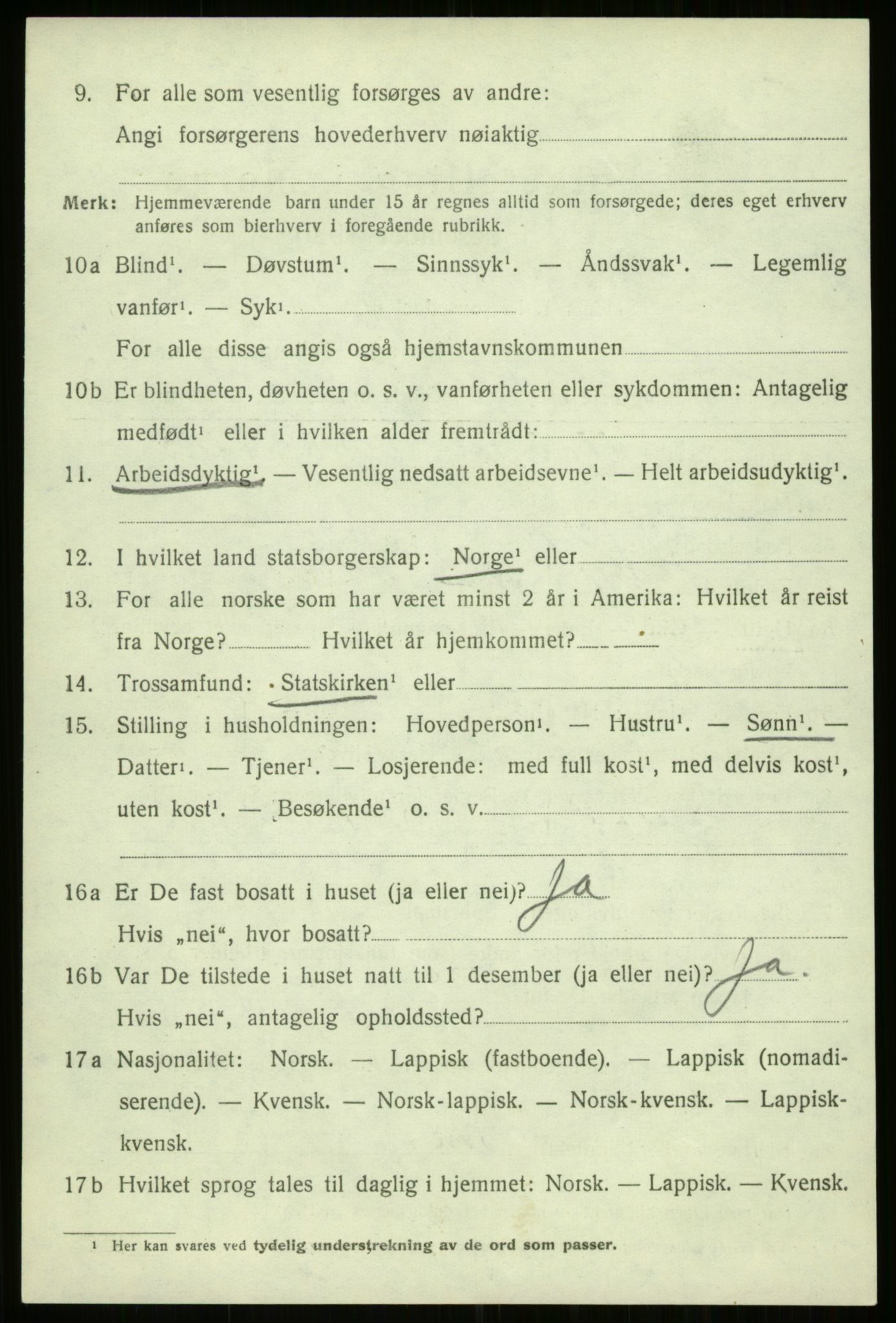 SATØ, 1920 census for Trondenes, 1920, p. 11834