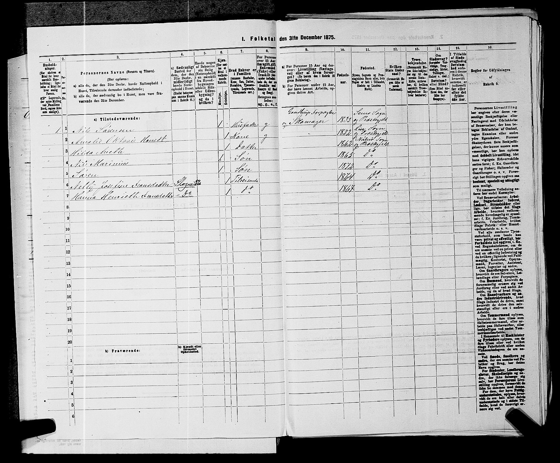 SAKO, 1875 census for 0722P Nøtterøy, 1875, p. 1424