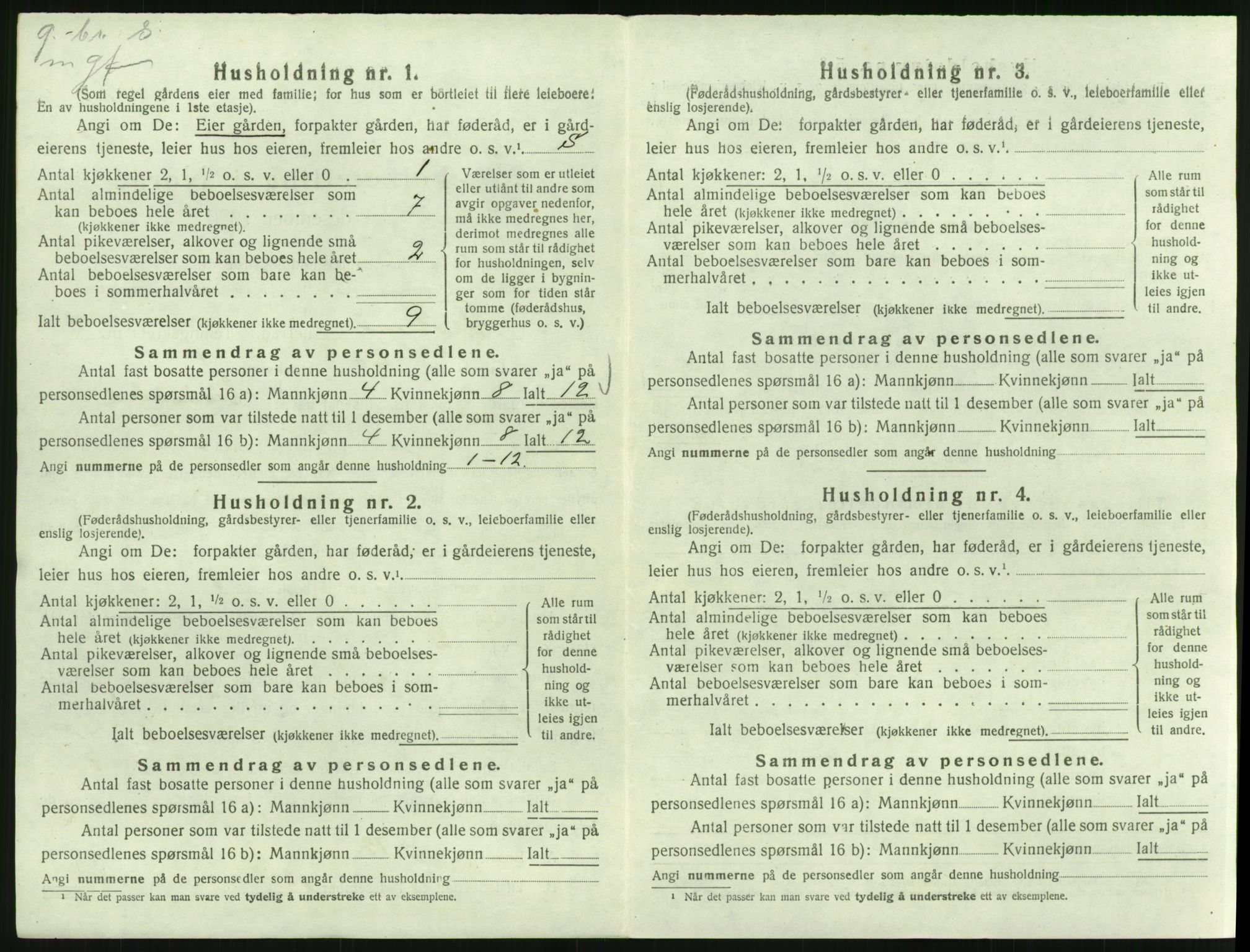 SAK, 1920 census for Froland, 1920, p. 194