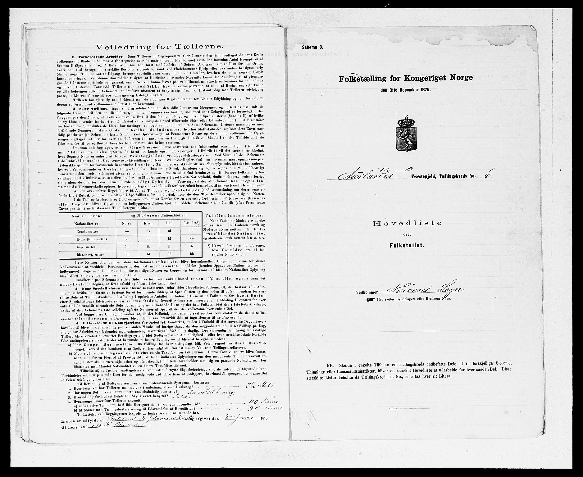 SAB, 1875 census for 1421P Aurland, 1875, p. 14