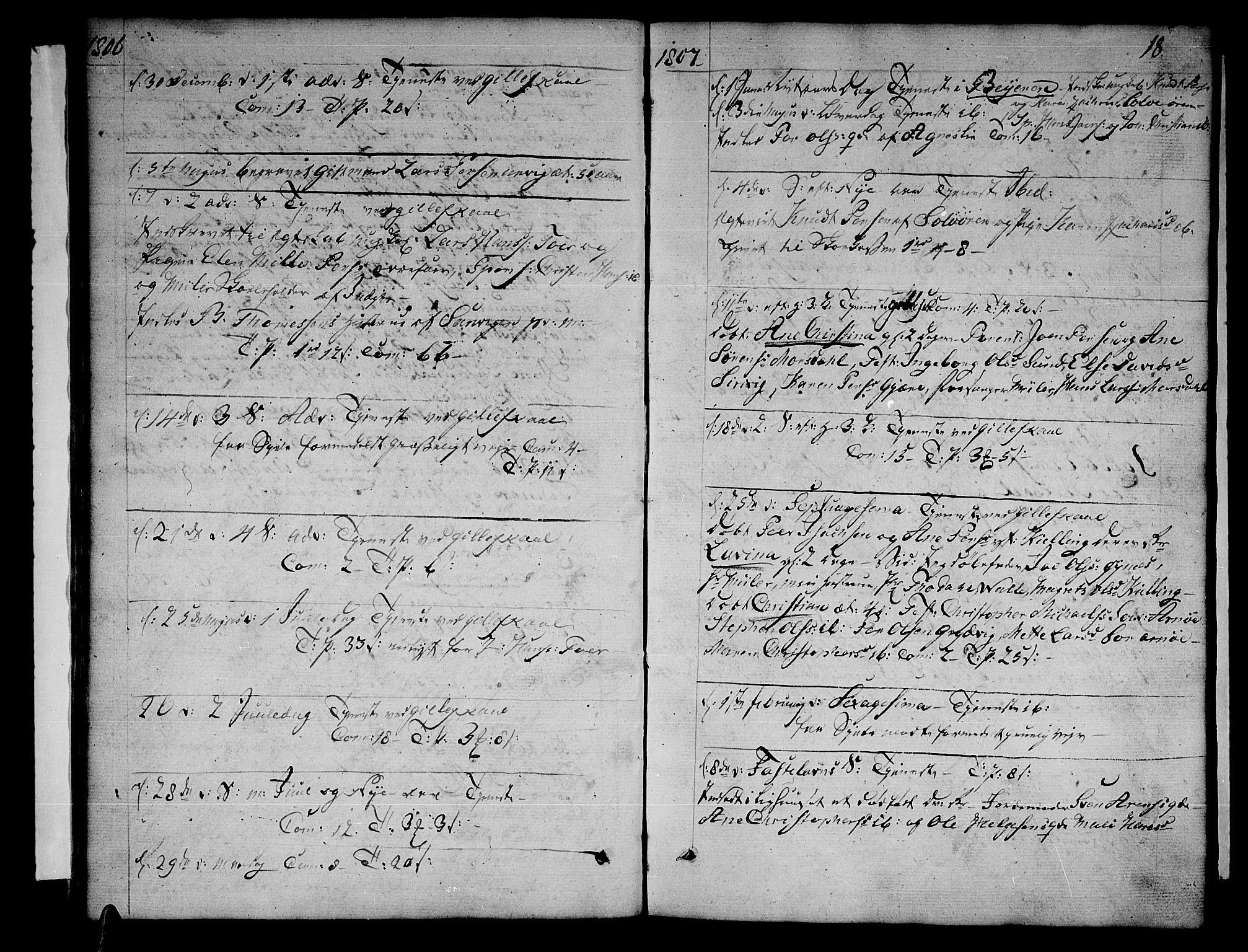 Ministerialprotokoller, klokkerbøker og fødselsregistre - Nordland, SAT/A-1459/805/L0095: Parish register (official) no. 805A02, 1805-1826, p. 18