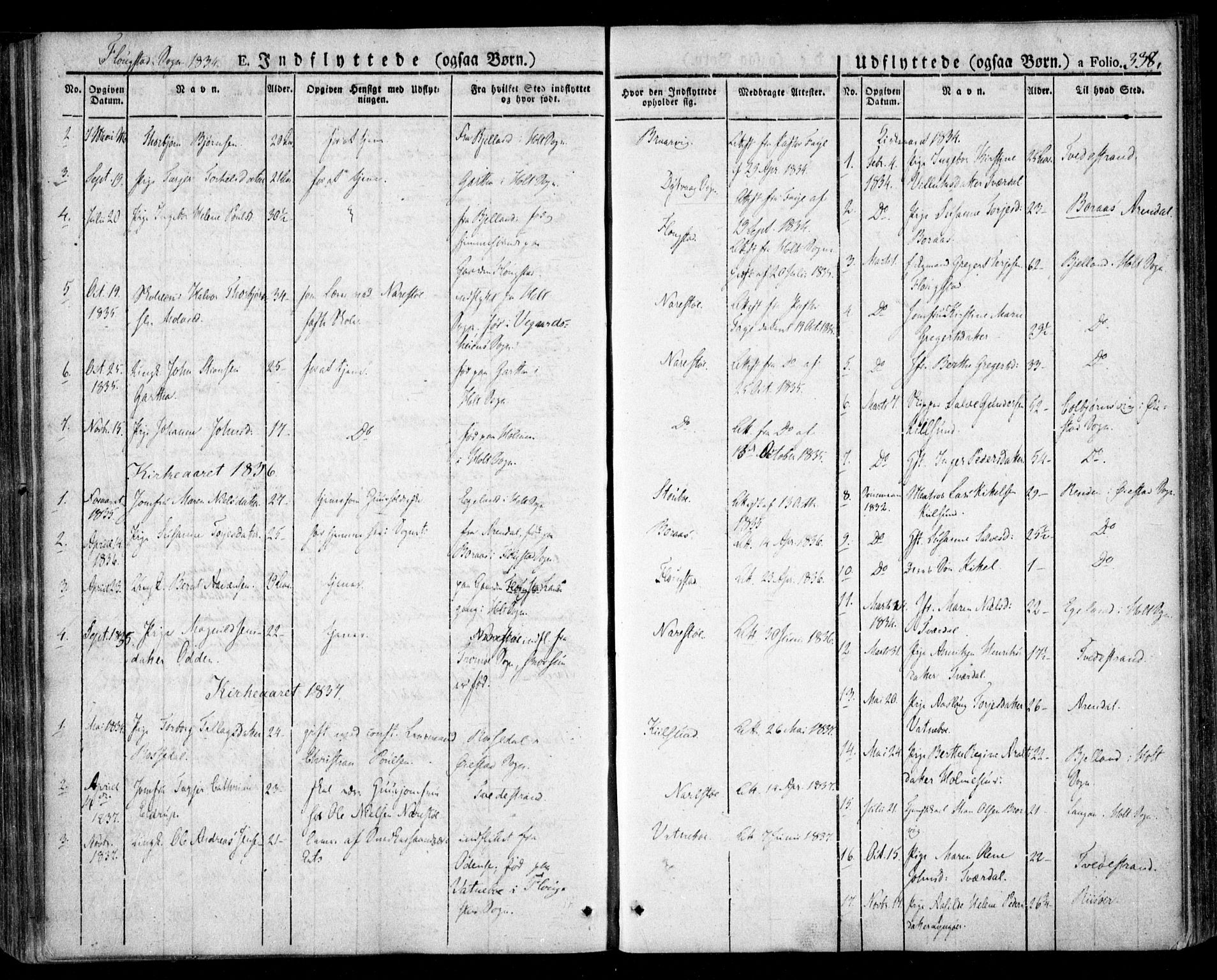 Dypvåg sokneprestkontor, SAK/1111-0007/F/Fa/Faa/L0004: Parish register (official) no. A 4, 1824-1840, p. 338