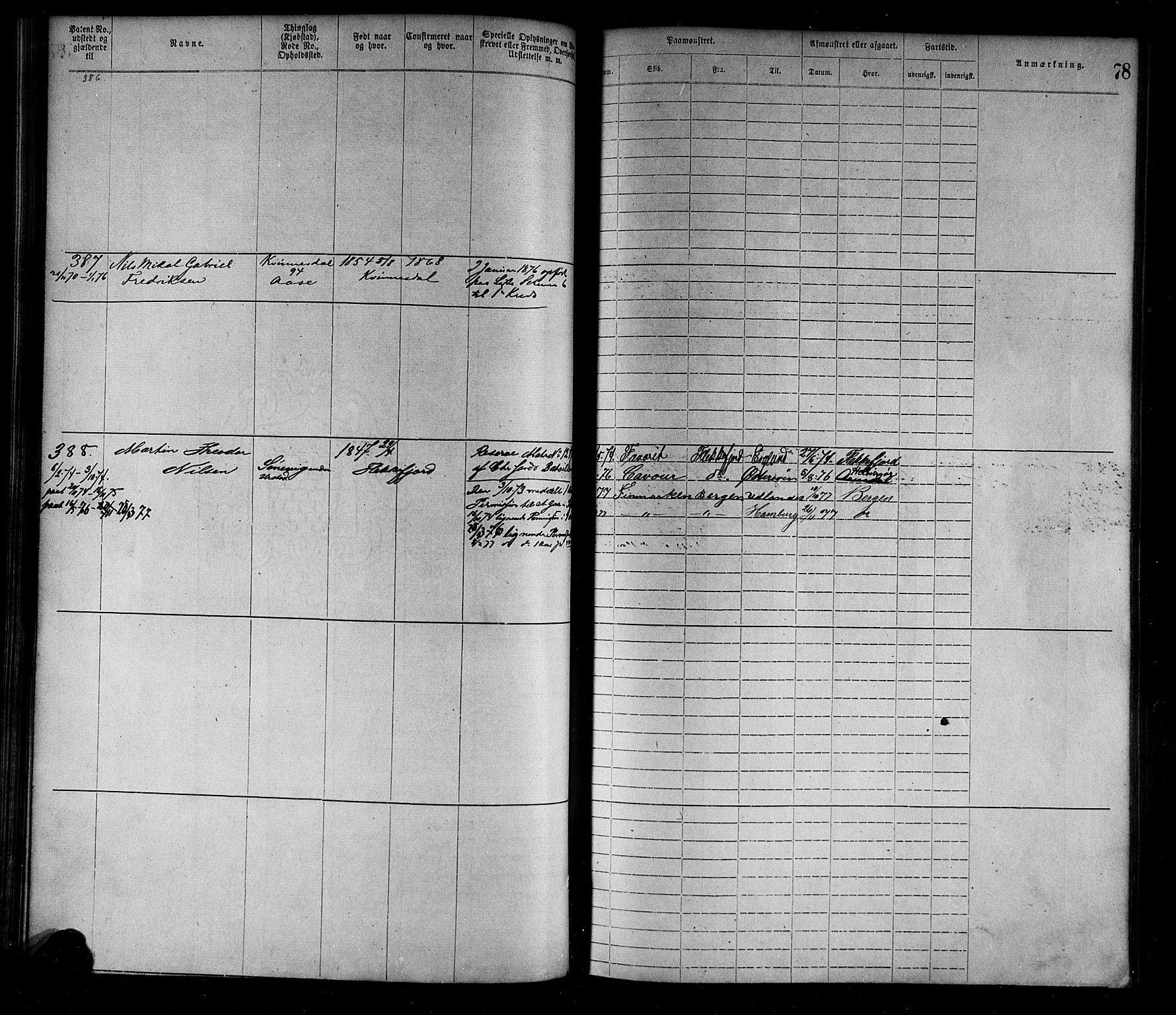 Flekkefjord mønstringskrets, AV/SAK-2031-0018/F/Fa/L0002: Annotasjonsrulle nr 1-1920 med register, N-2, 1870-1891, p. 99