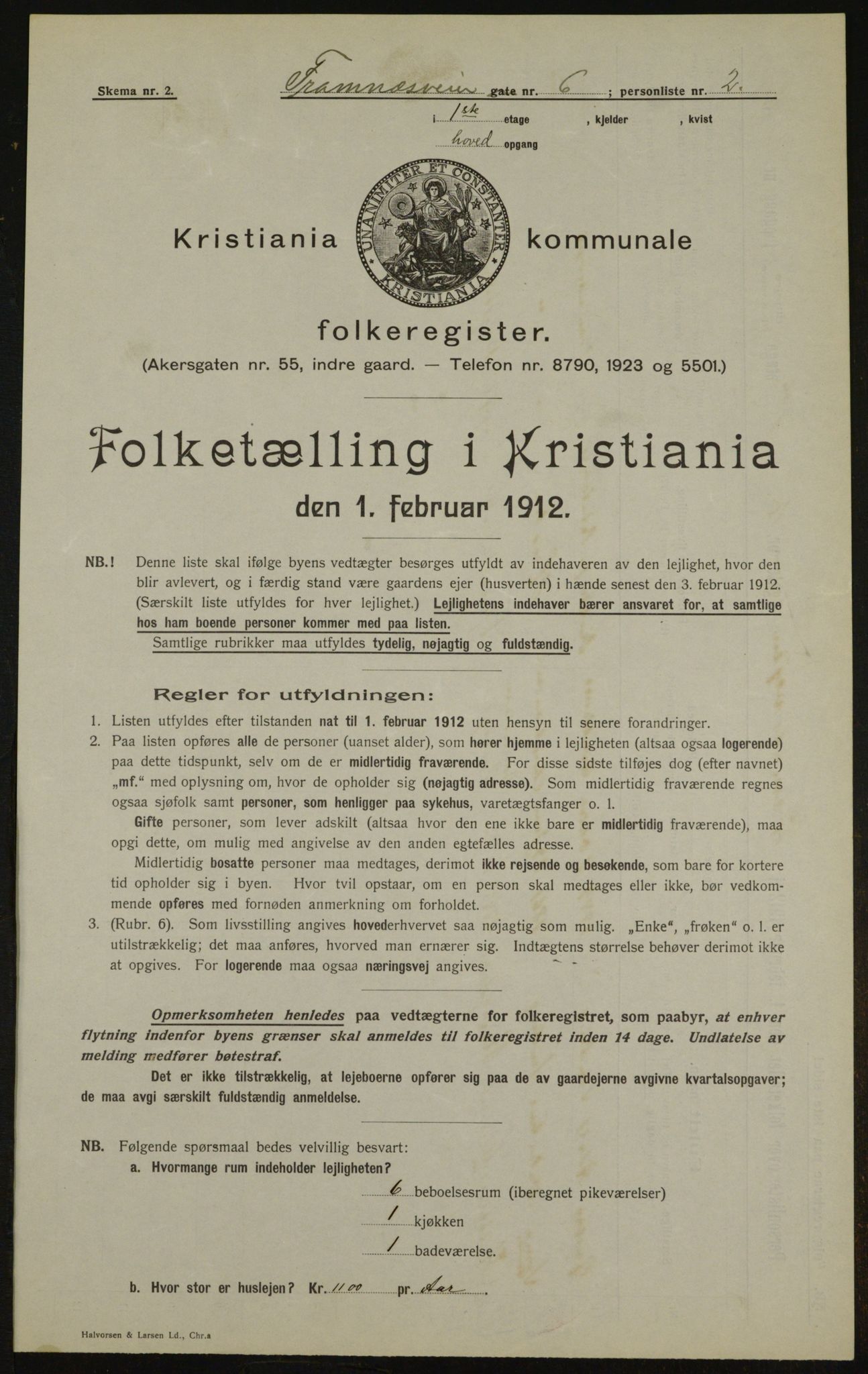 OBA, Municipal Census 1912 for Kristiania, 1912, p. 25431