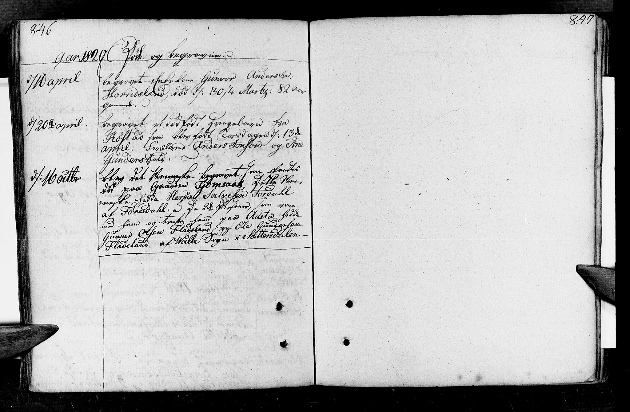 Vennesla sokneprestkontor, AV/SAK-1111-0045/Fa/Fac/L0002: Parish register (official) no. A 2, 1785-1834, p. 846-847