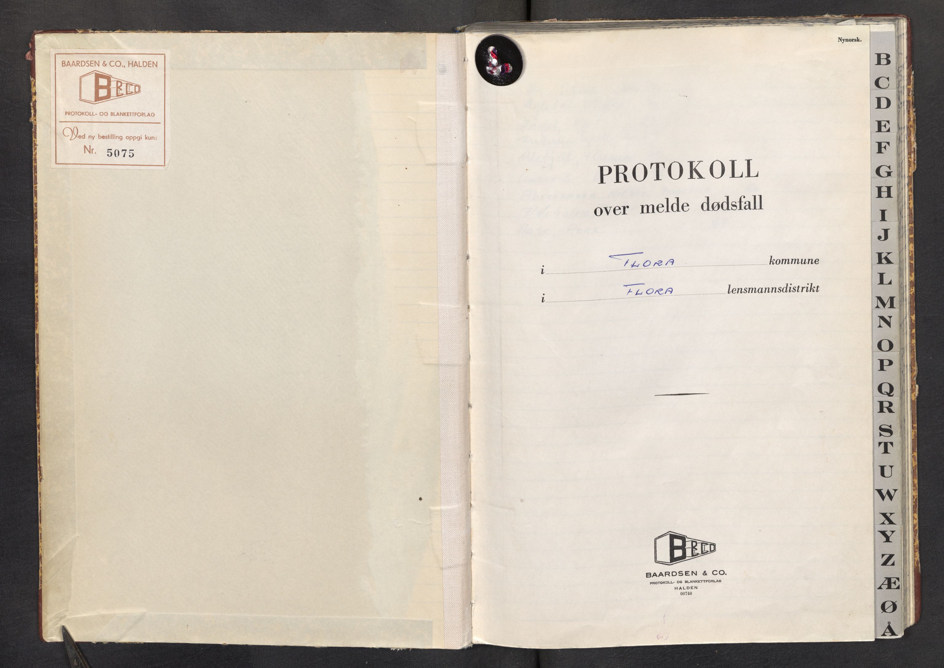 Lensmannen i Flora, SAB/A-27301/0006/L0002: Dødsfallprotokoll, 1966-1968