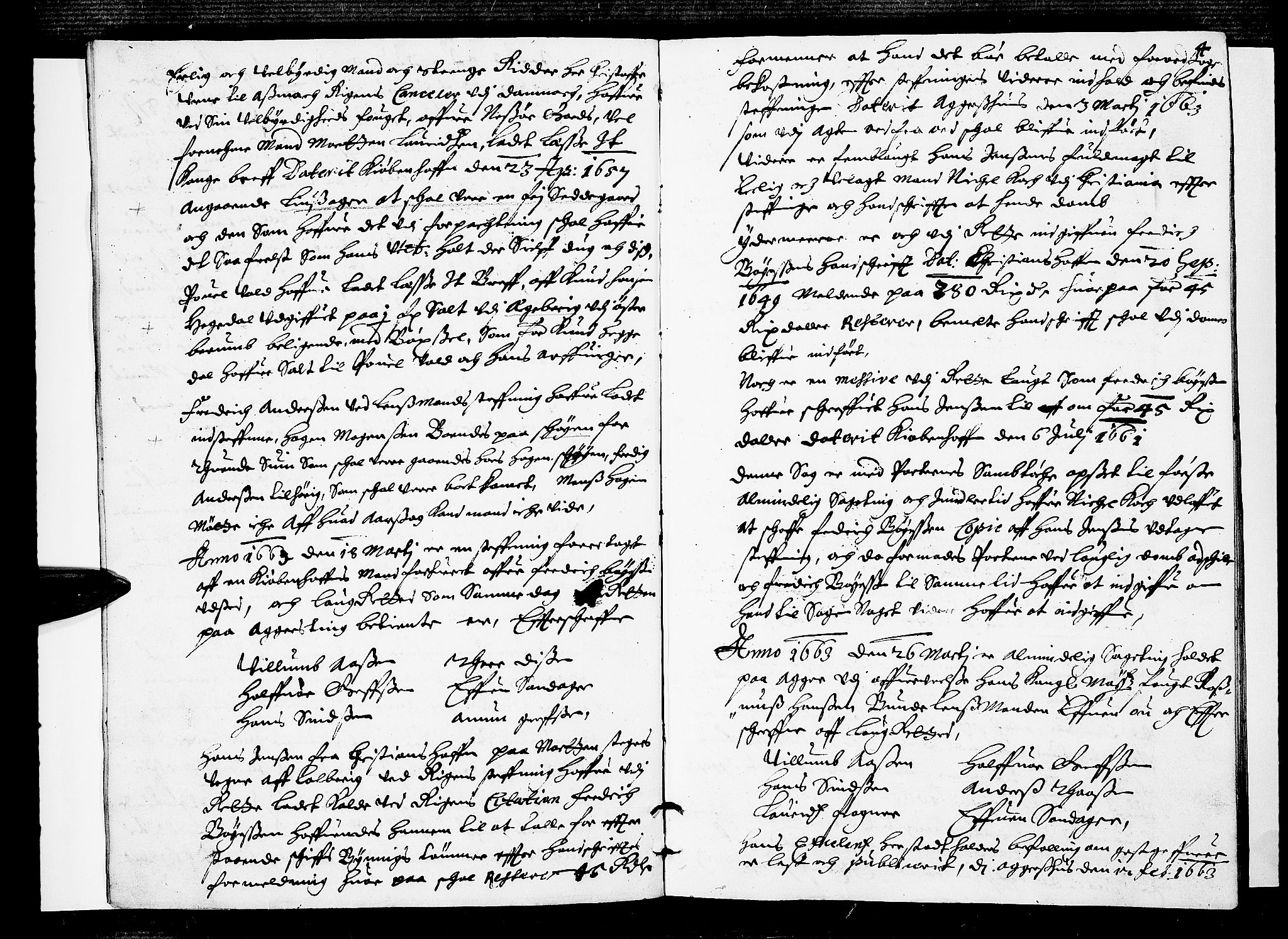 Aker sorenskriveri, AV/SAO-A-10895/F/Fb/L0001/0003: Tingbøker, nr. 1-5b / Tingbok nr. 3, 1663-1664, p. 3b-4a