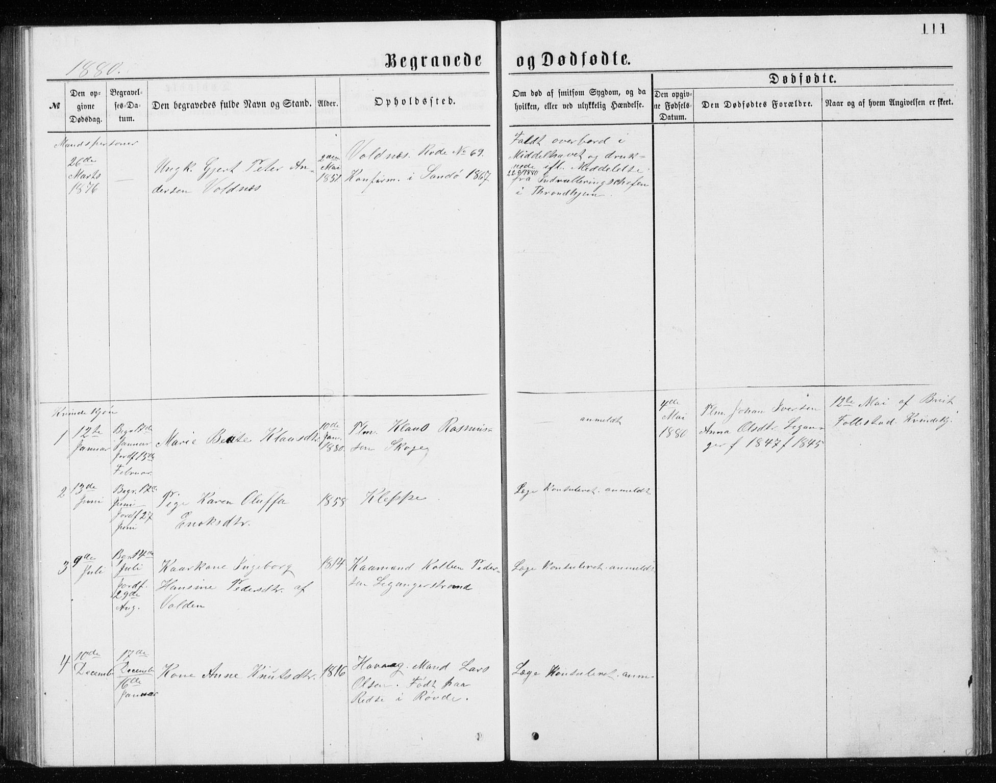 Ministerialprotokoller, klokkerbøker og fødselsregistre - Møre og Romsdal, AV/SAT-A-1454/508/L0097: Parish register (copy) no. 508C01, 1873-1897, p. 111