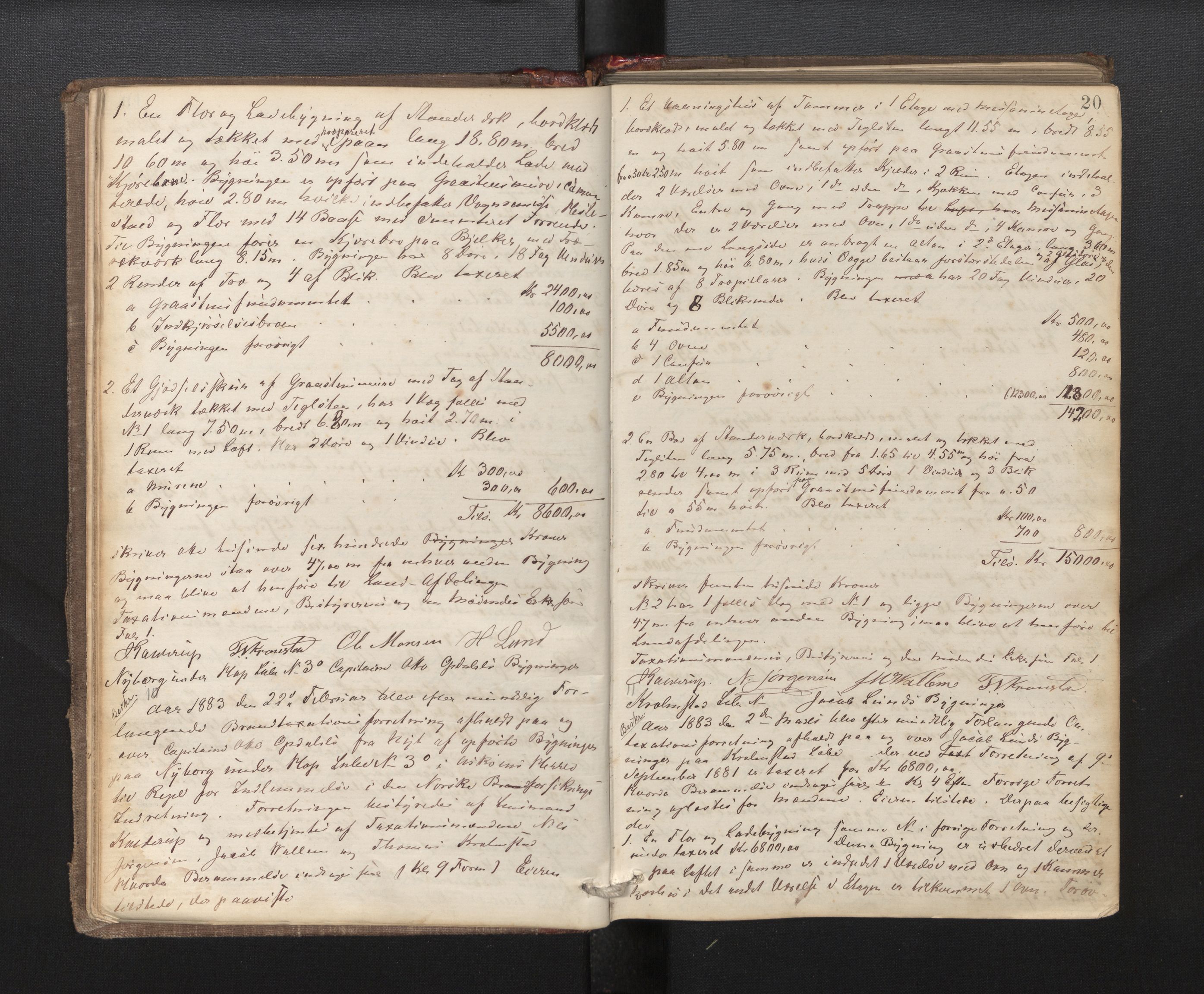 Lensmannen i Årstad, AV/SAB-A-36201/0012/L0007: Branntakstprotokoll, 1882-1889, p. 20