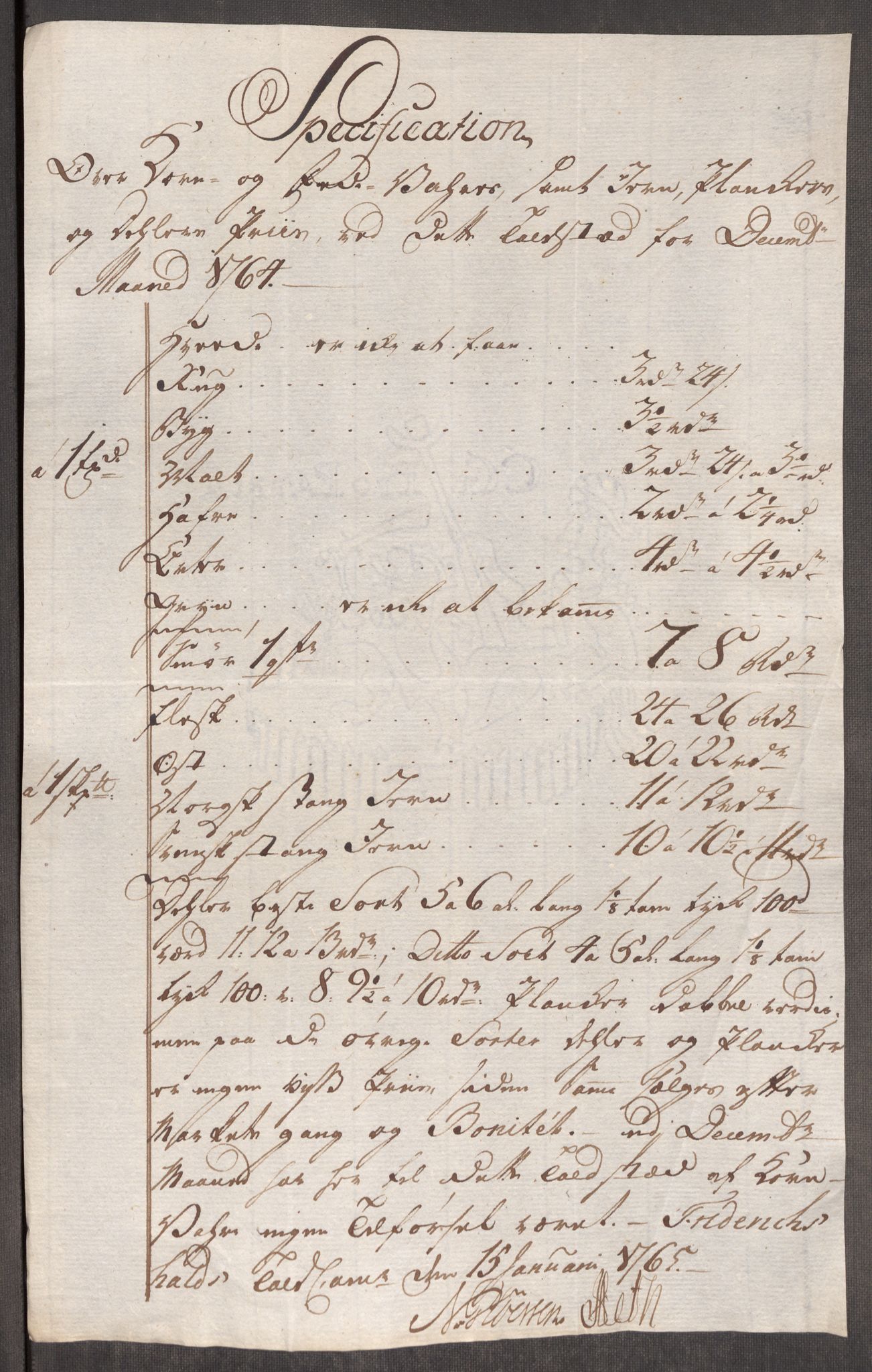 Rentekammeret inntil 1814, Realistisk ordnet avdeling, RA/EA-4070/Oe/L0008: [Ø1]: Priskuranter, 1764-1768, p. 35