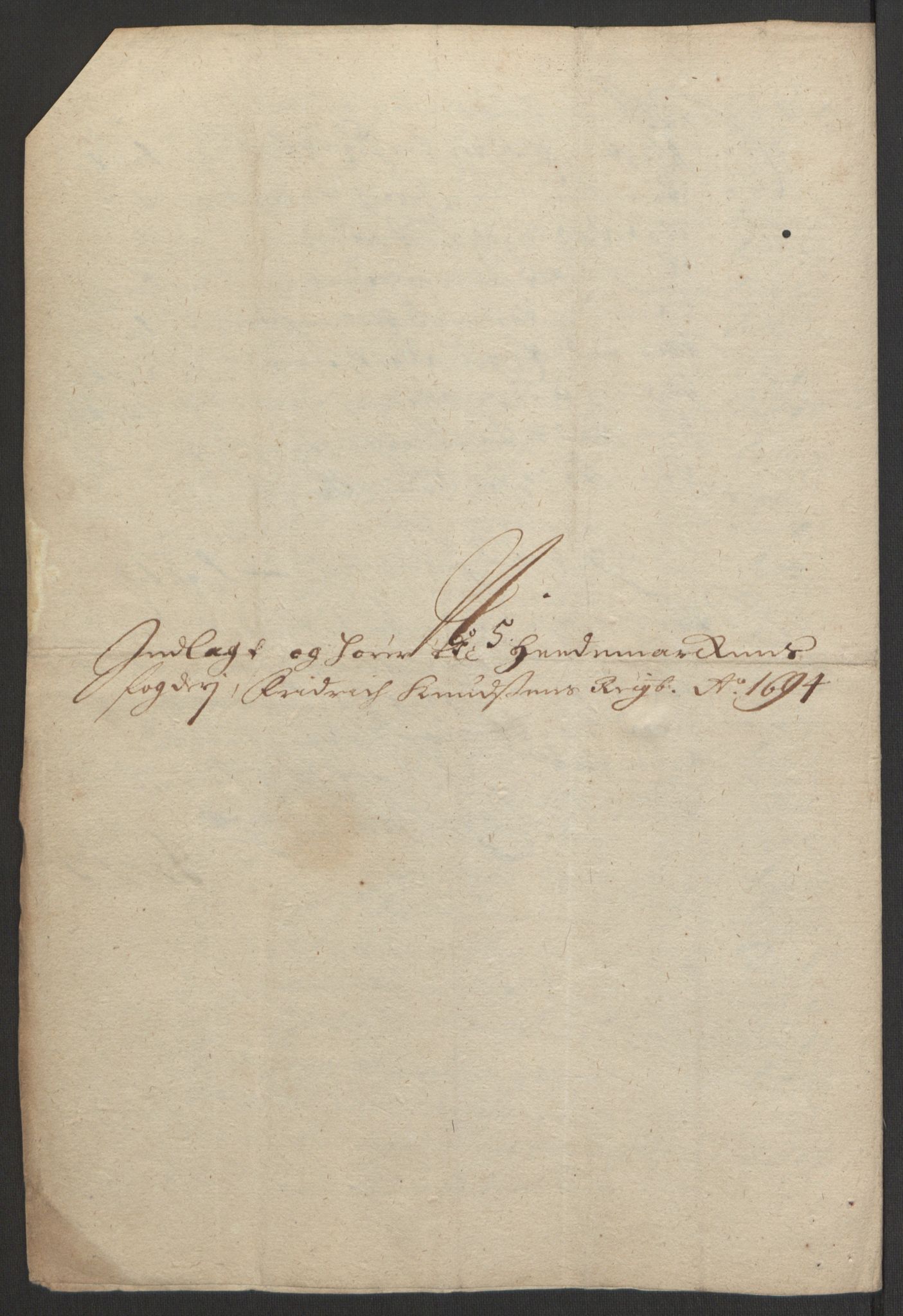 Rentekammeret inntil 1814, Reviderte regnskaper, Fogderegnskap, AV/RA-EA-4092/R16/L1035: Fogderegnskap Hedmark, 1694, p. 134