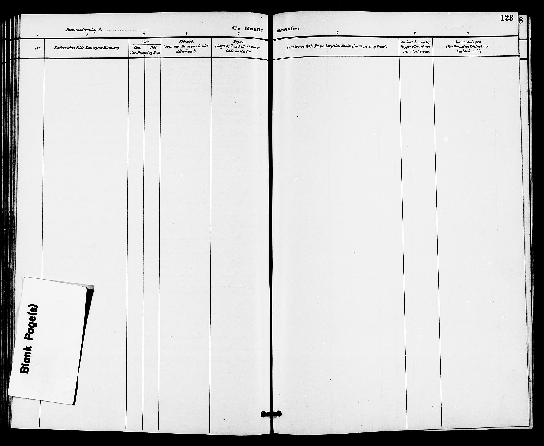Gransherad kirkebøker, AV/SAKO-A-267/G/Ga/L0003: Parish register (copy) no. I 3, 1887-1915, p. 123