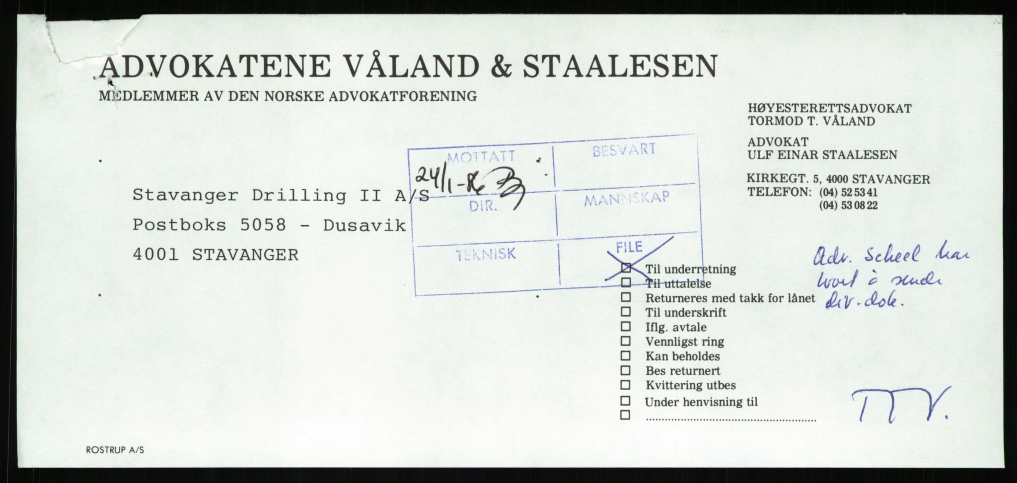 Pa 1503 - Stavanger Drilling AS, AV/SAST-A-101906/Da/L0001: Alexander L. Kielland - Begrensningssak Stavanger byrett, 1986, p. 45