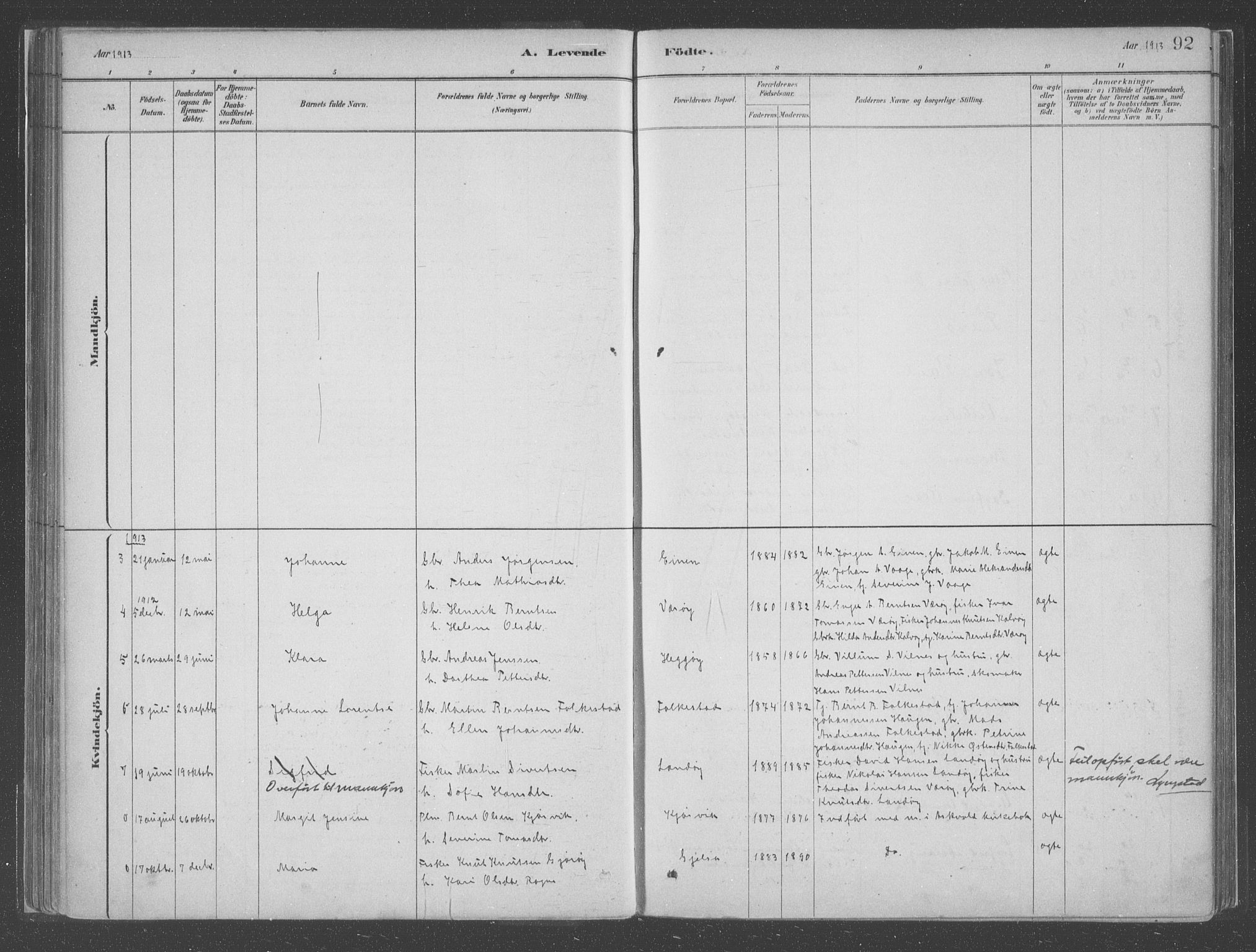 Askvoll sokneprestembete, SAB/A-79501/H/Haa/Haac/L0001: Parish register (official) no. C  1, 1879-1922, p. 92