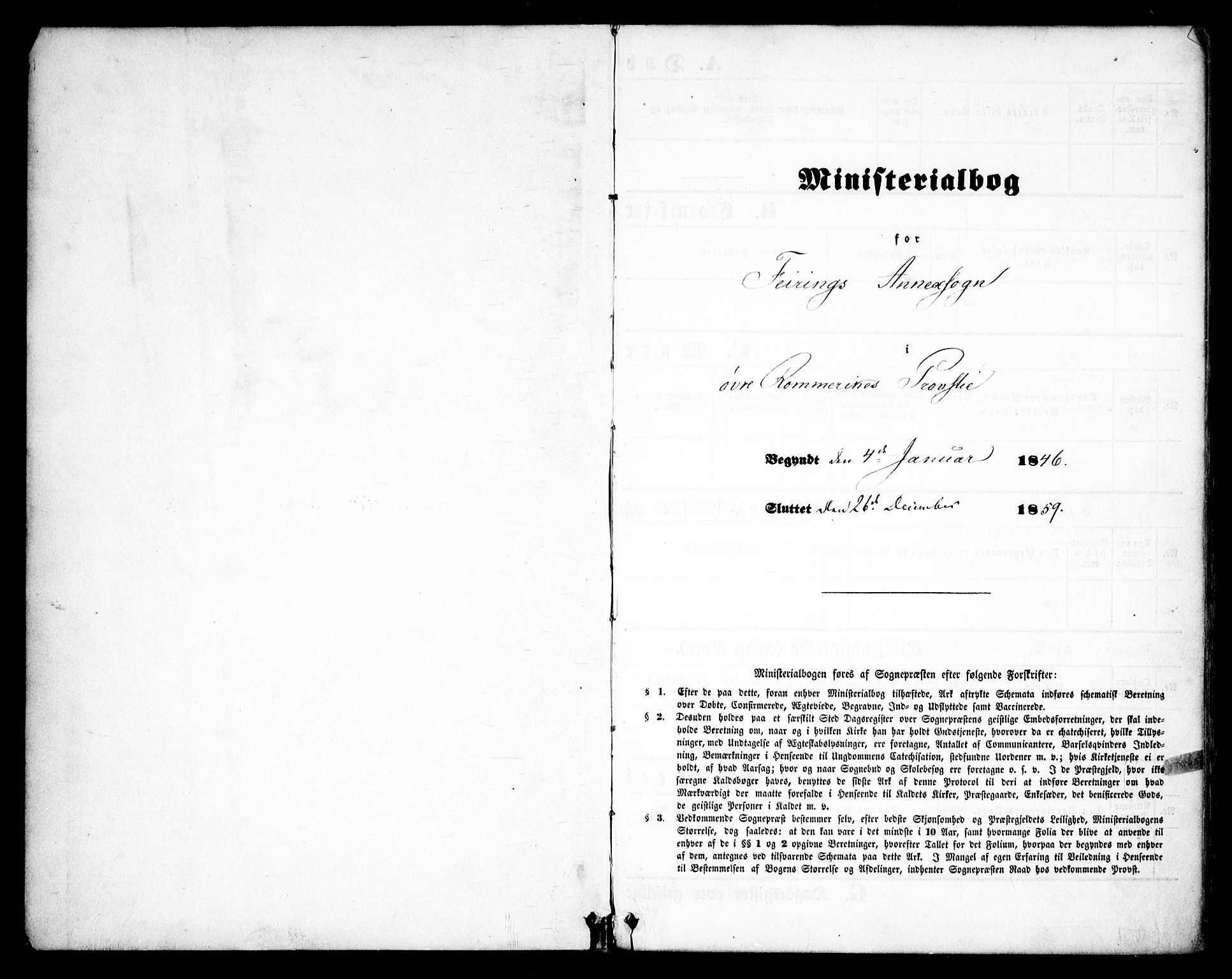 Hurdal prestekontor Kirkebøker, SAO/A-10889/F/Fb/L0001: Parish register (official) no. II 1, 1846-1859