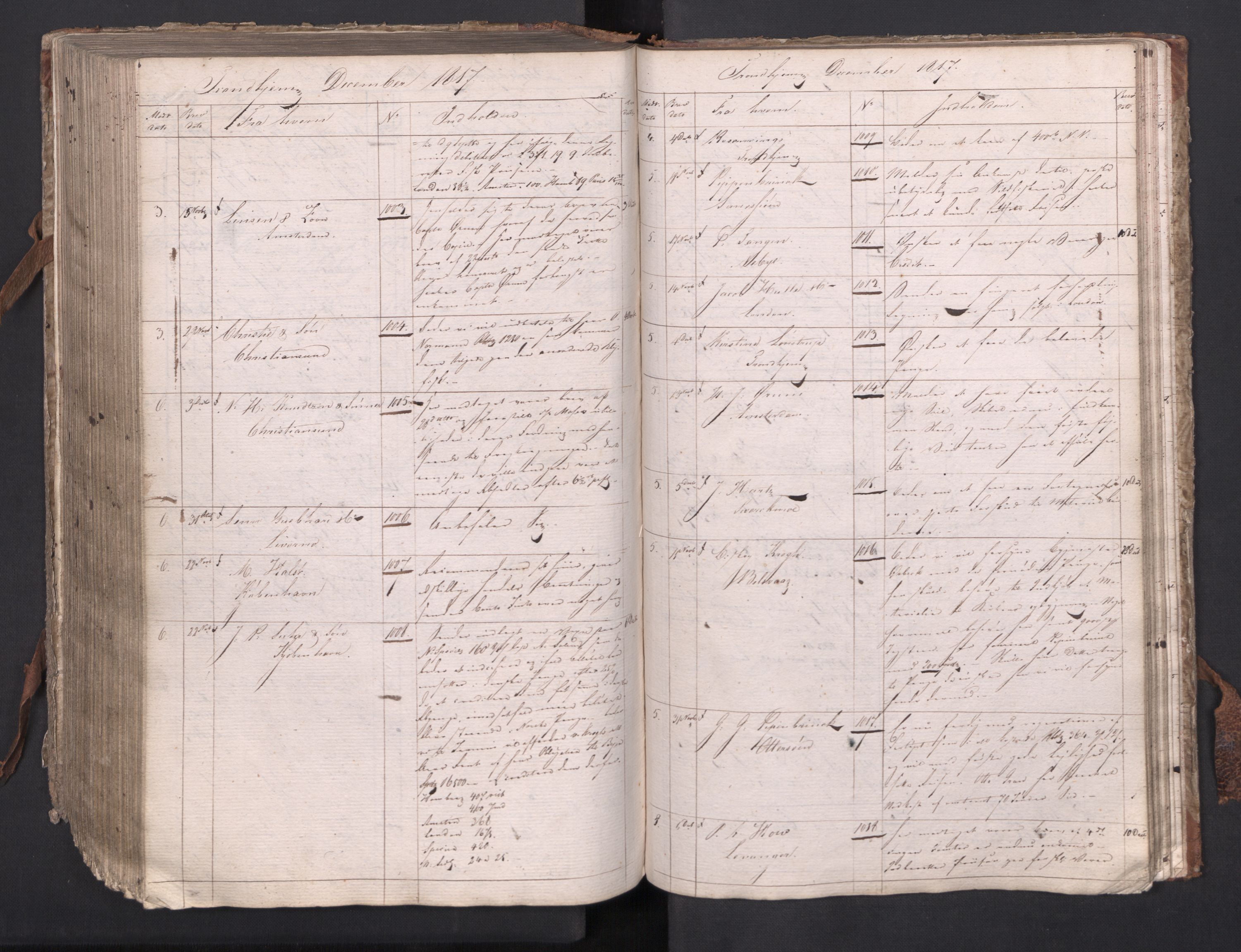 Hoë, Herman & Co, AV/SAT-PA-0280/11/L0045: Brevekstraktbok, 1814-1818